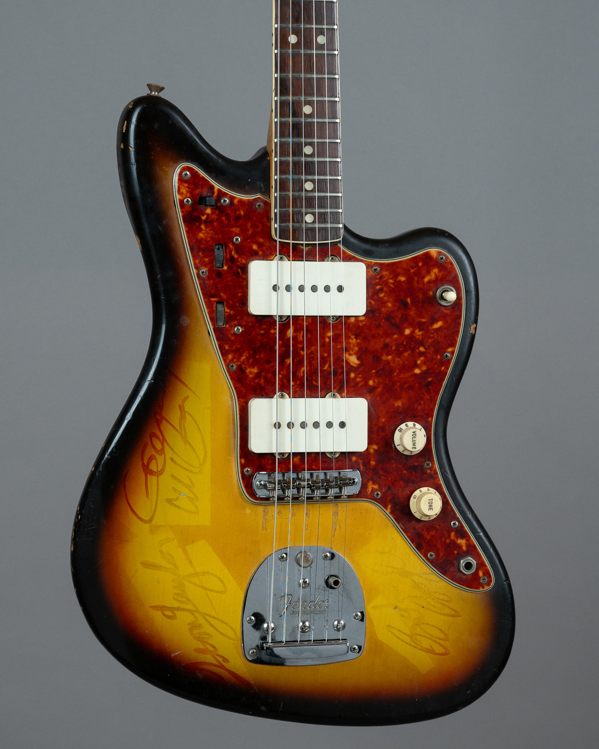 1965 Fender Jazzmaster (USA, Sunburst, Ventures signed, HSC)