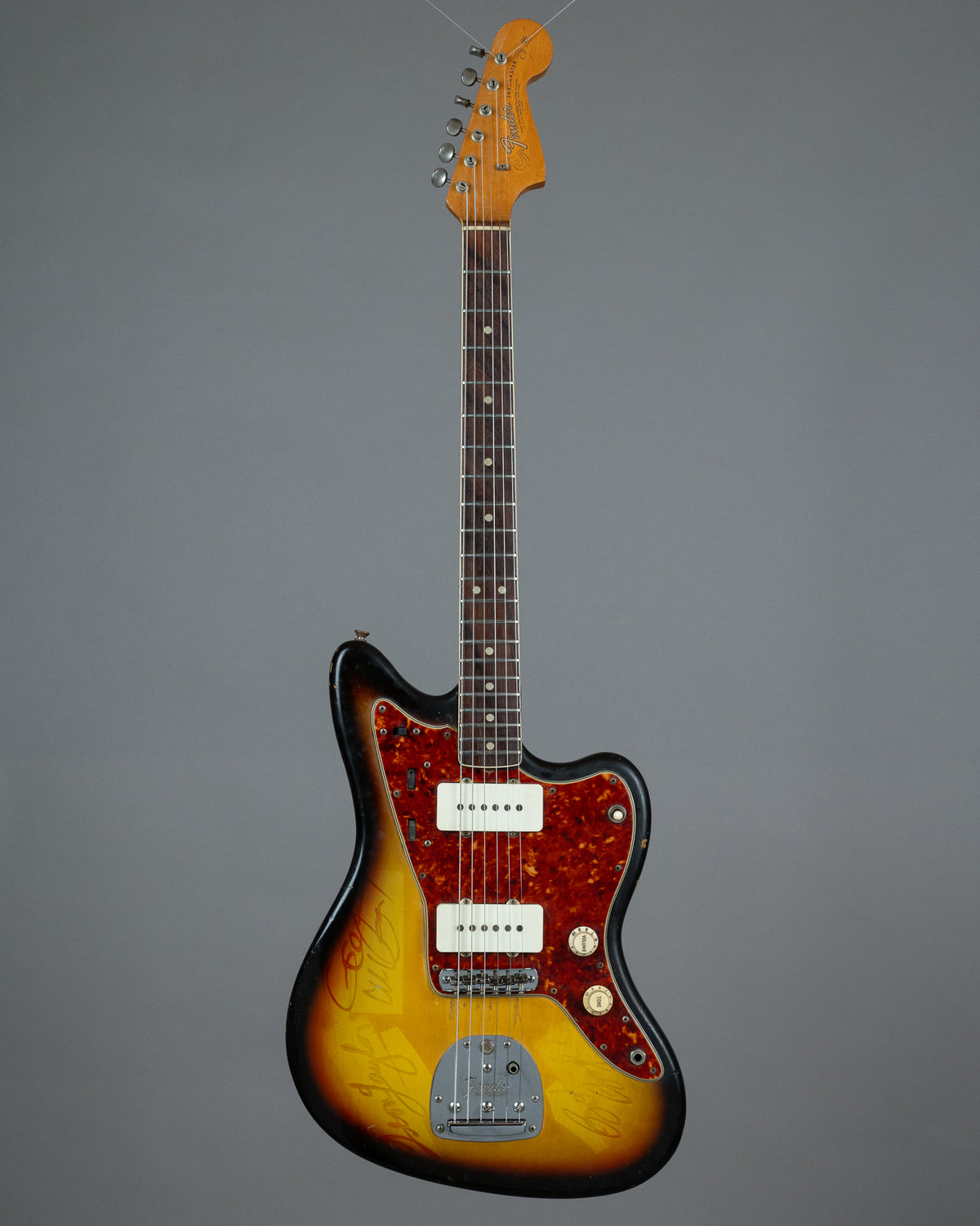 1965 Fender Jazzmaster (USA, Sunburst, Ventures signed, HSC)