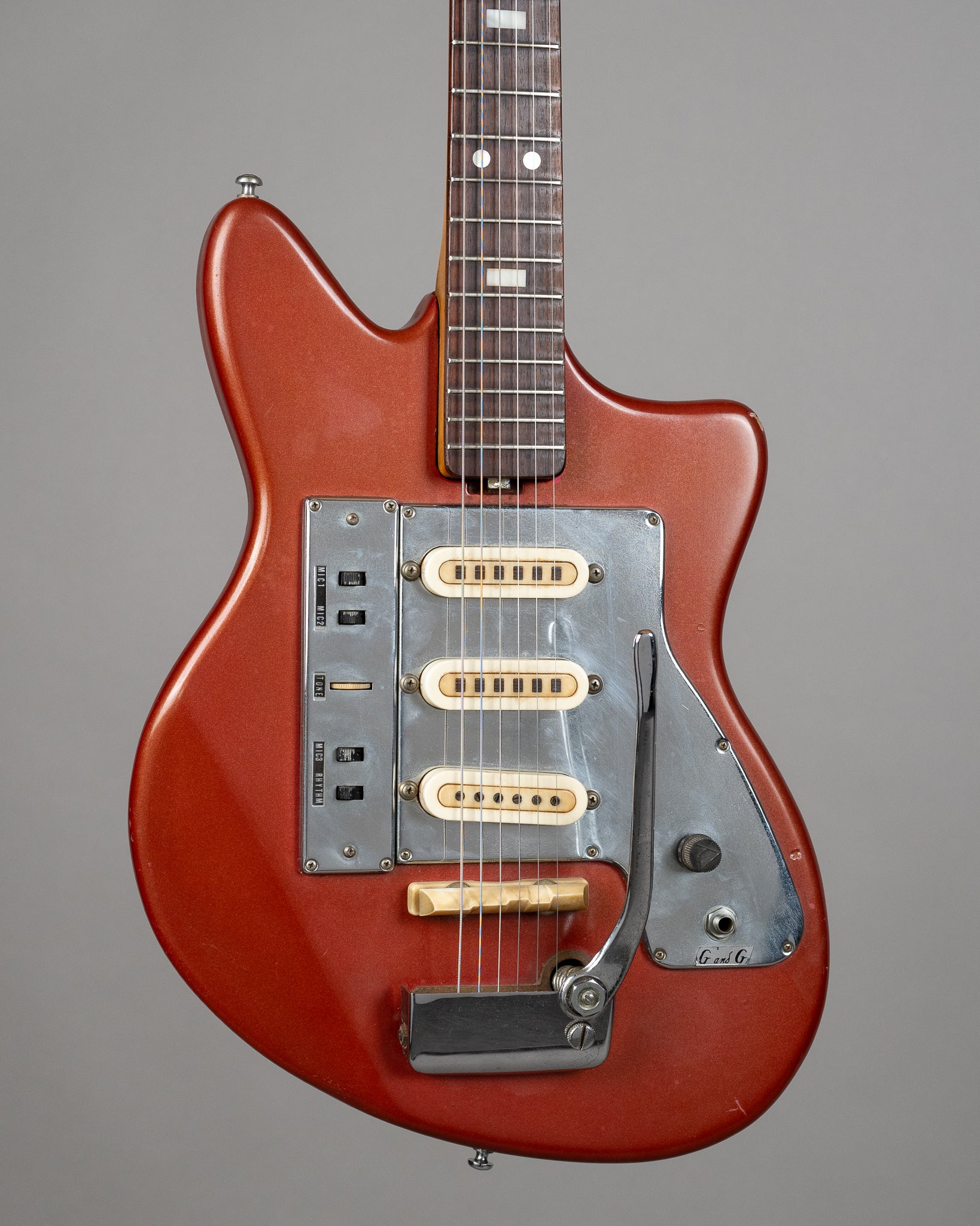 c1965 Guyatone LG-130T (Japan, Cherry Pink, OHSC)