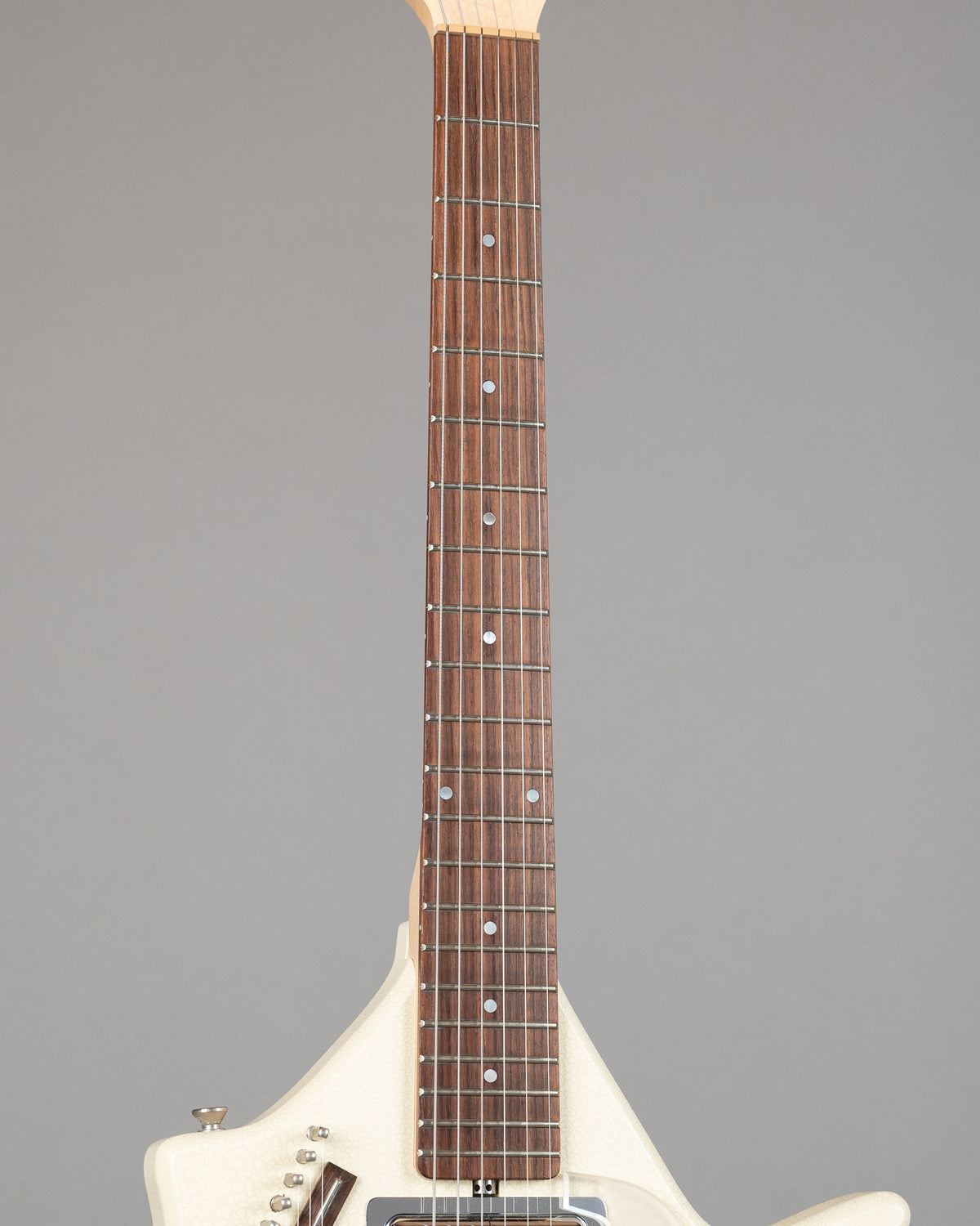 c2000s Jerry Jones Electric Sitar (USA, White Crackle, Gig Bag)