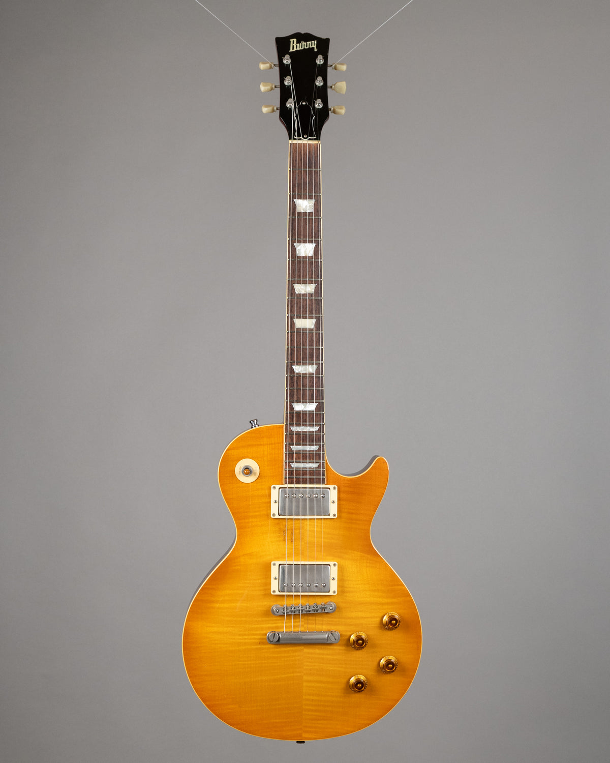 c1991 Burny LG-75GR 'Slash' (Japan, Light Brown Sunburst, Long Tenon)