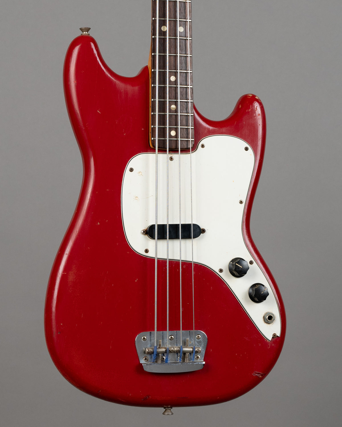 1975 Fender Musicmaster Bass (USA, Dakota Red, HSC)