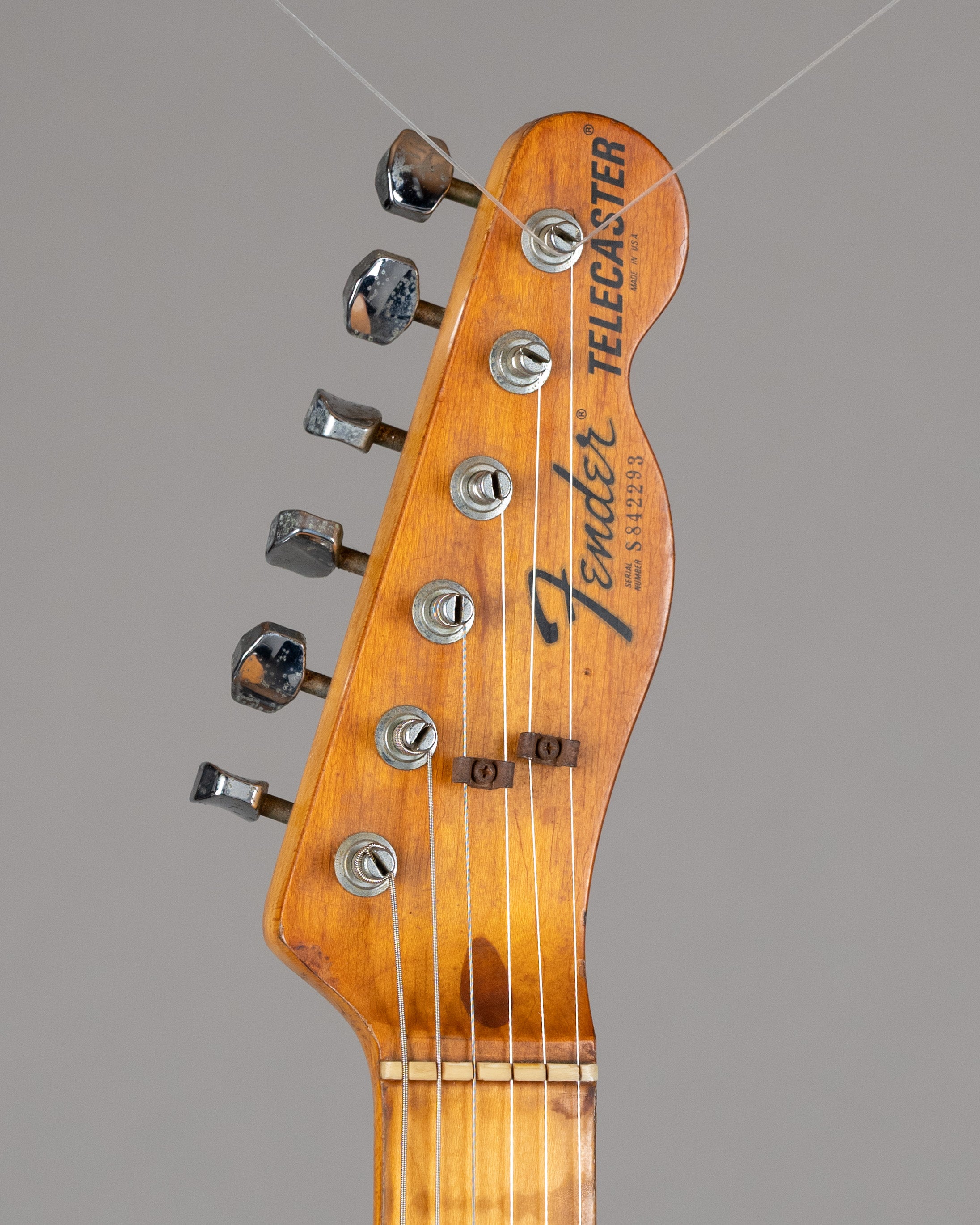 1981 Fender Telecaster (USA, Black over Capri Orange, OHSC)