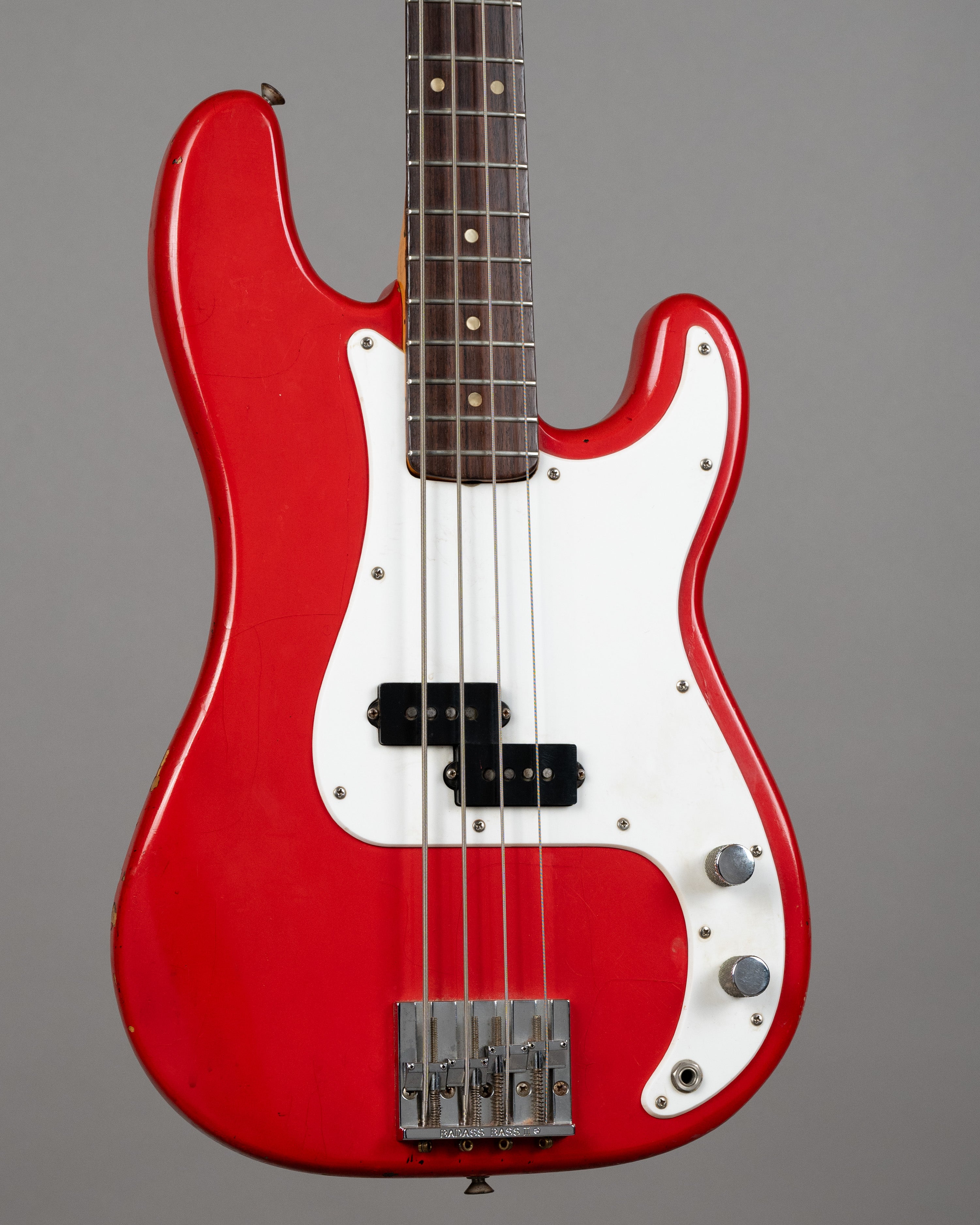1977 Fender Precision Bass (USA, Fire Engine Red Refinish, HSC)
