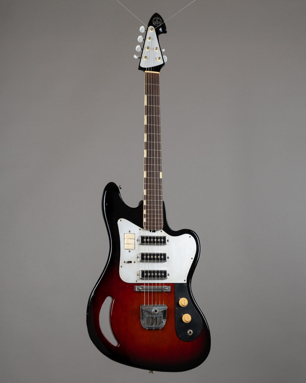 c1960s Teisco TG-64 (Japan, Redburst, Monkey Grip)
