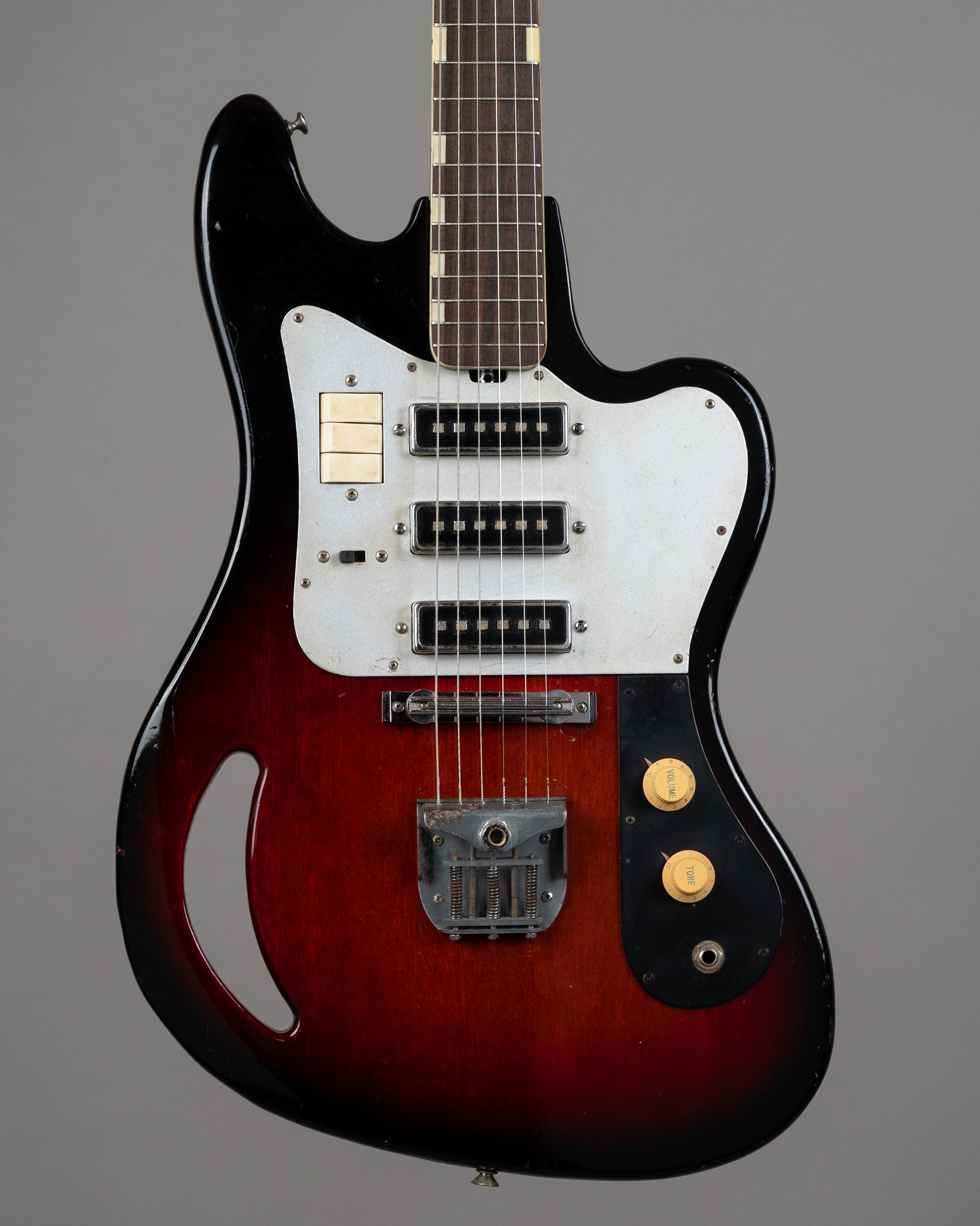c1960s Teisco TG-64 (Japan, Redburst, Monkey Grip)