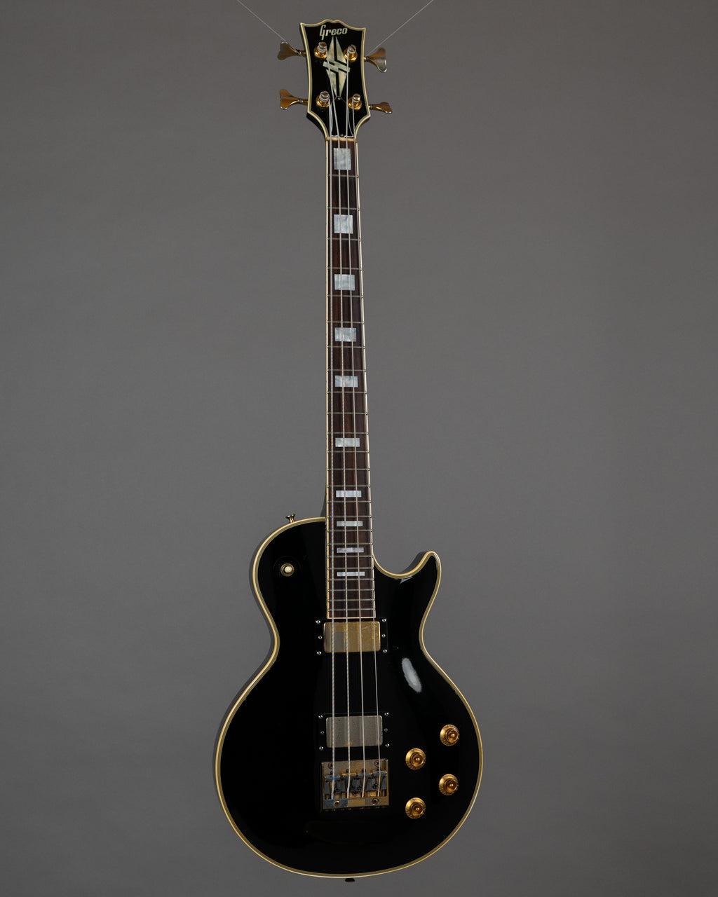 c1992 Greco EGB-100 Les Paul Custom Bass (Japan, Black, TKL Case)*