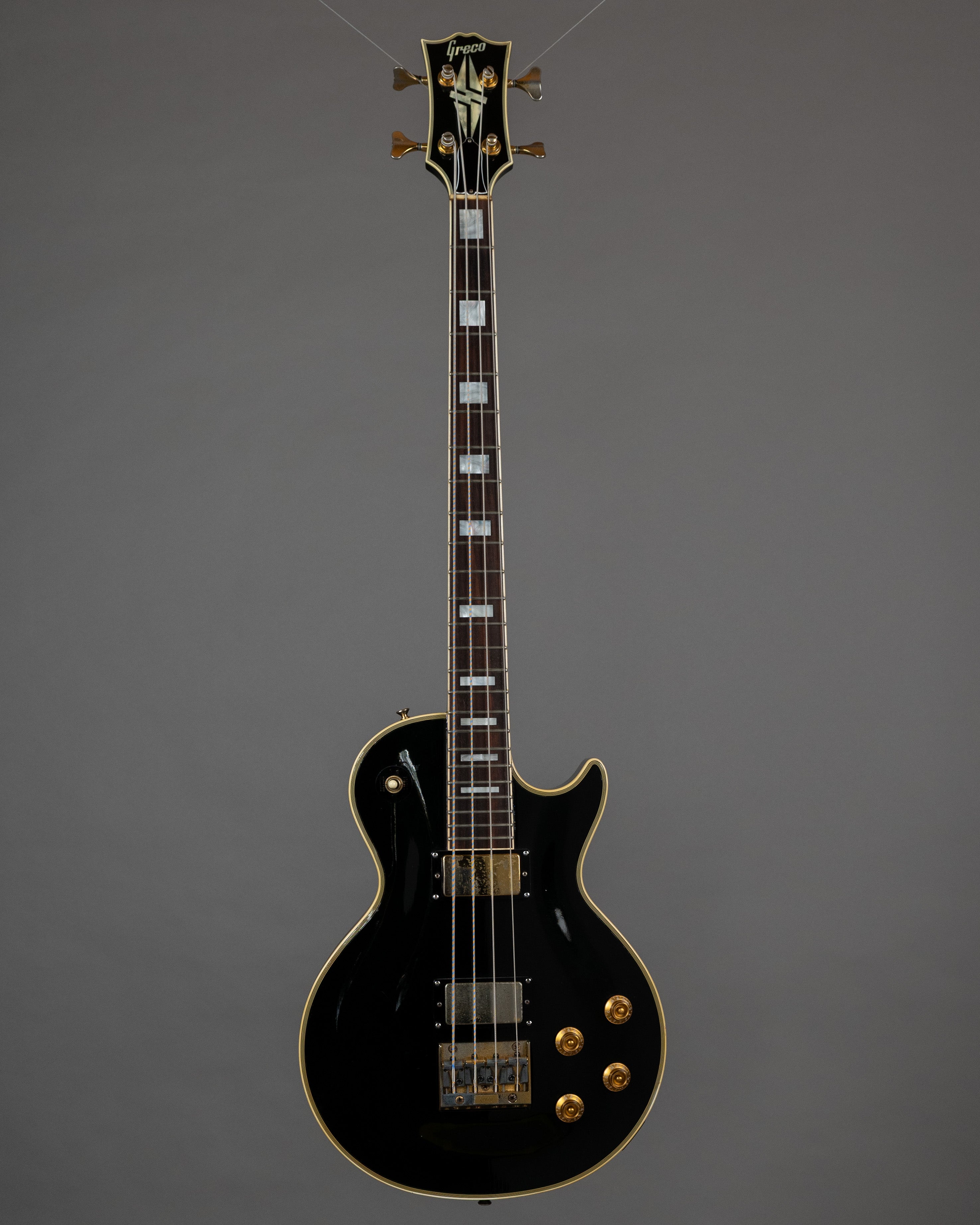 c1992 Greco EGB-100 Les Paul Custom Bass (Japan, Black, TKL Case)