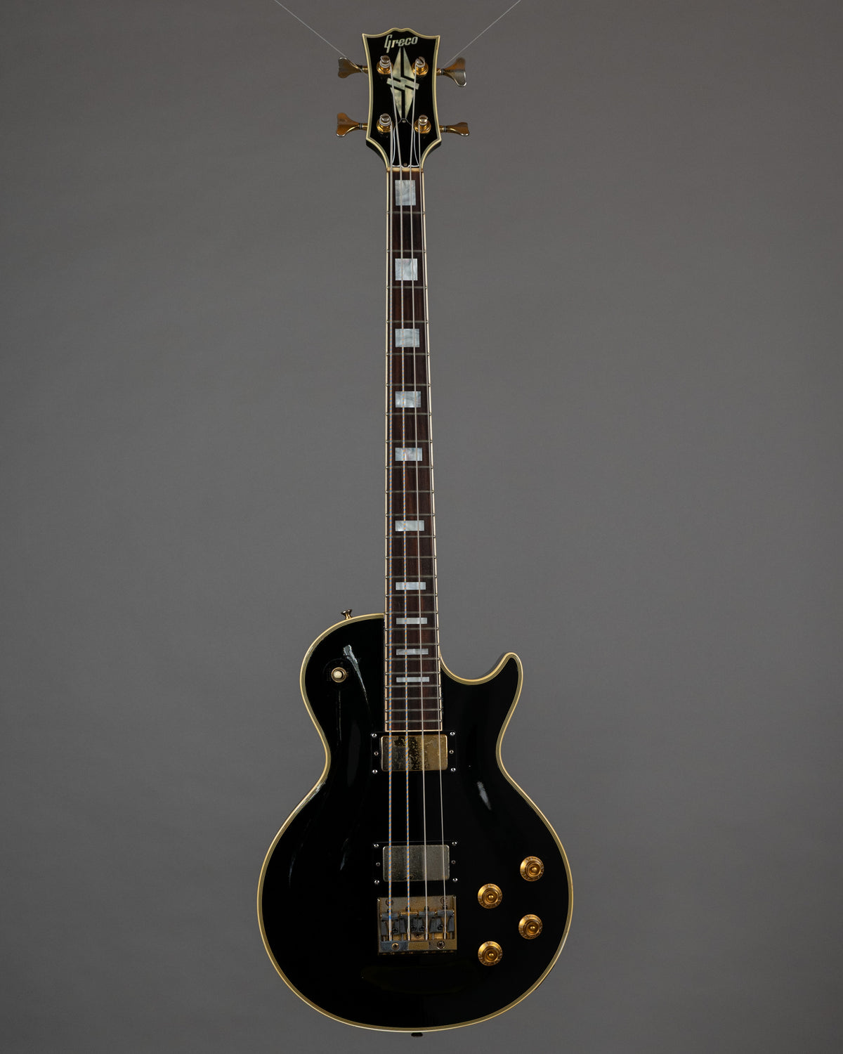 c1992 Greco EGB-100 Les Paul Custom Bass (Japan, Black, TKL Case)*