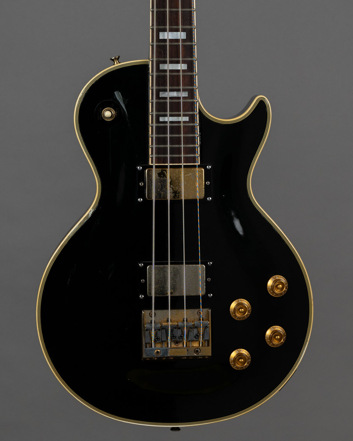 c1992 Greco EGB-100 Les Paul Custom Bass (Japan, Black, TKL Case)*