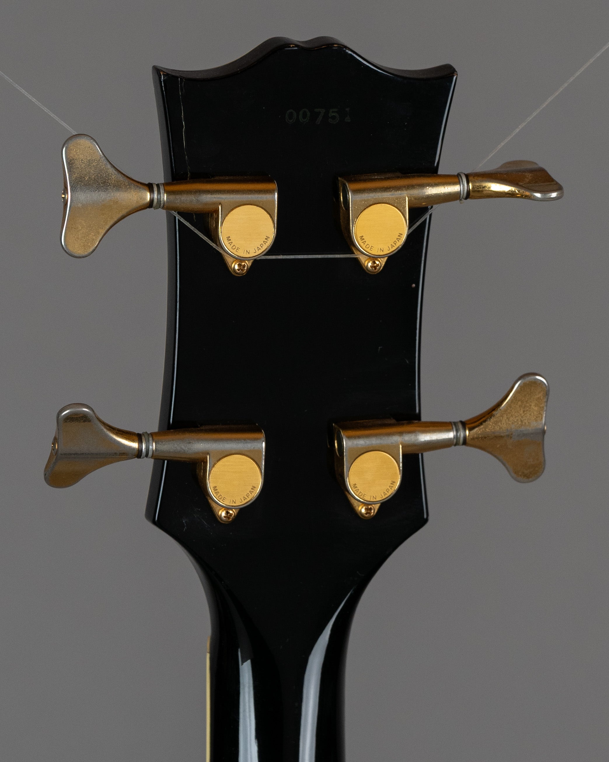 c1992 Greco EGB-100 Les Paul Custom Bass (Japan, Black, TKL Case)