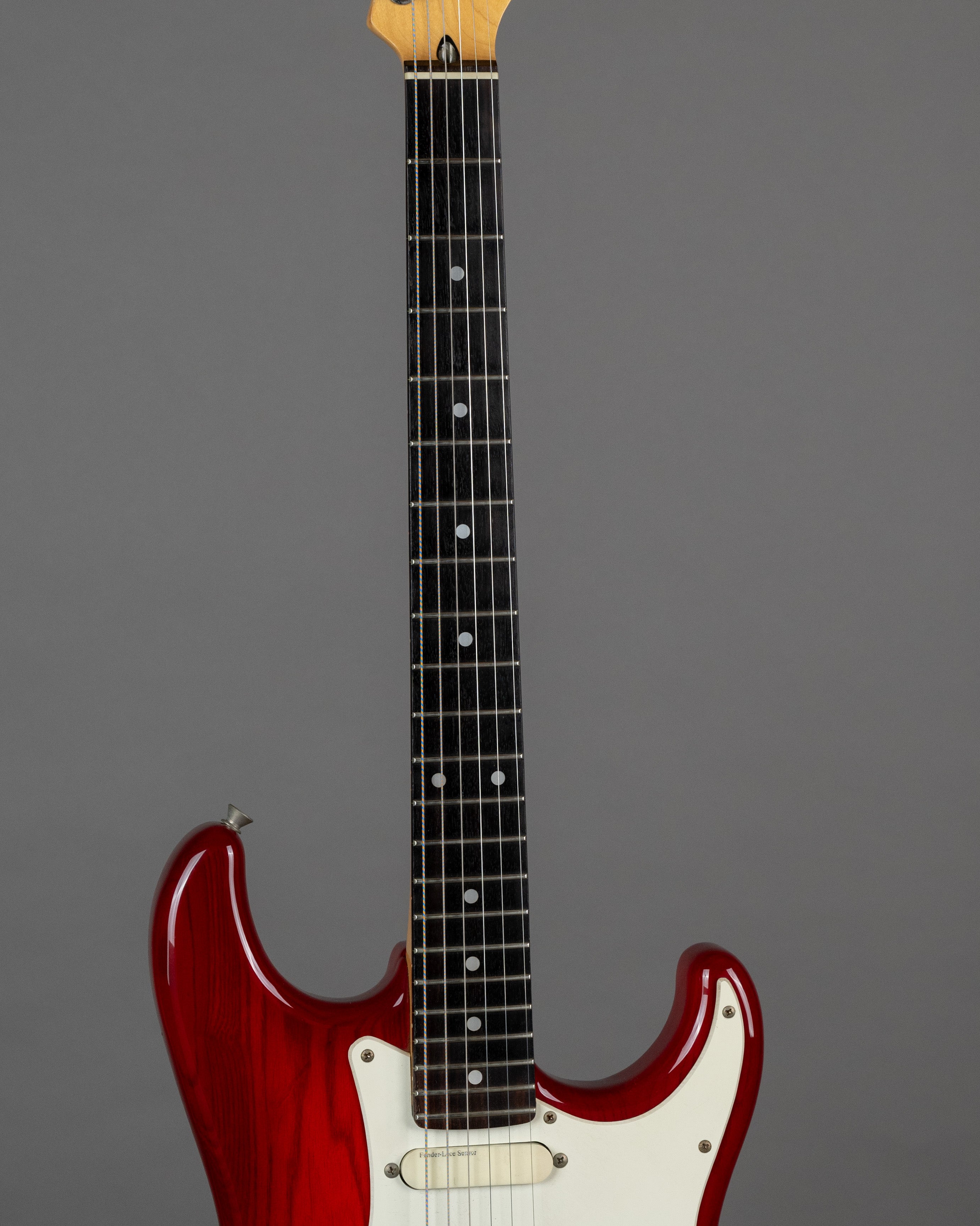 c1990 Fender STR-850LS Stratocaster (Japan, See Through Red, Lace Sens