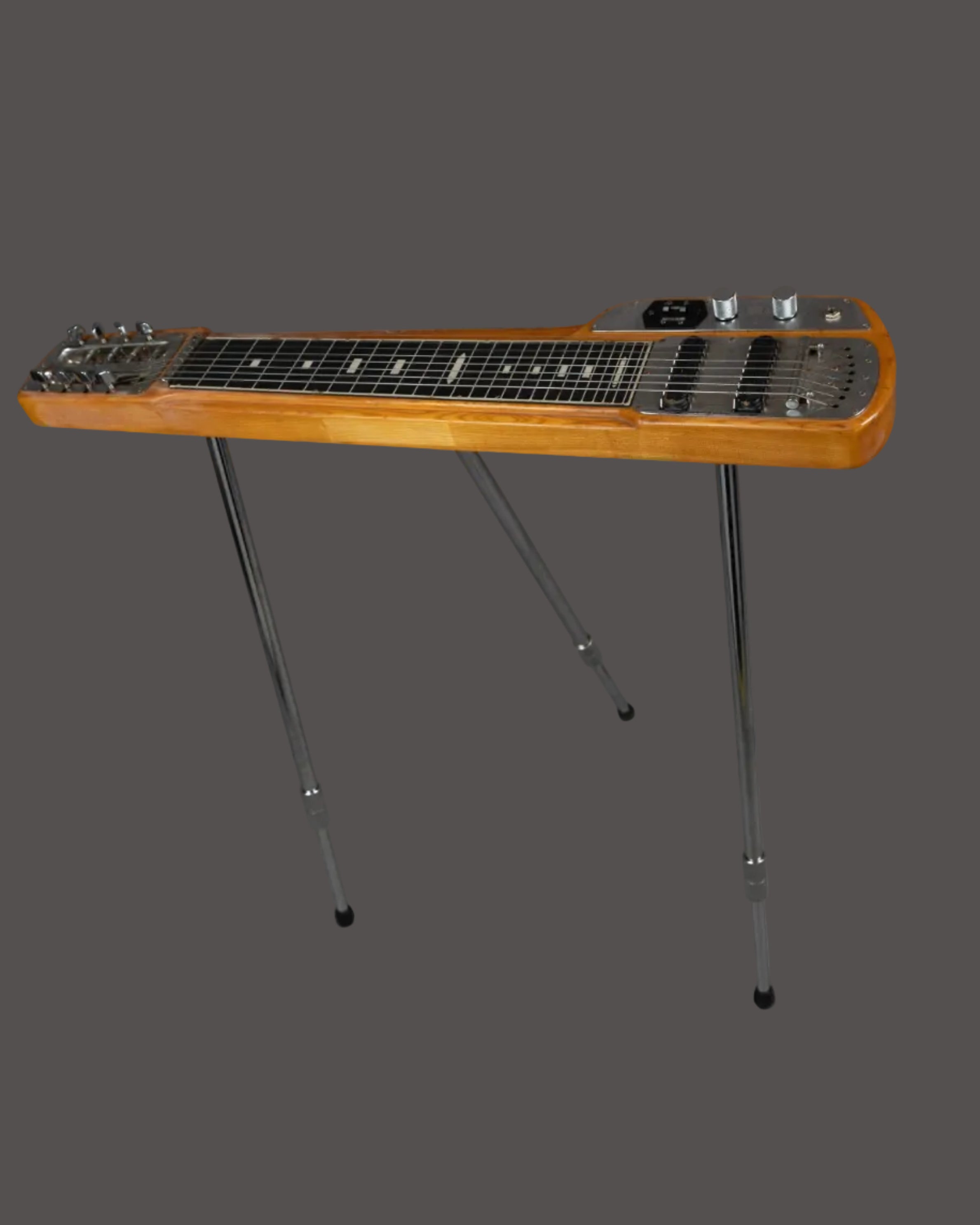 c1970s Guyatone Stringmaster 8 String Lap Steel (Japan, Natural, OHSC and Legs!)