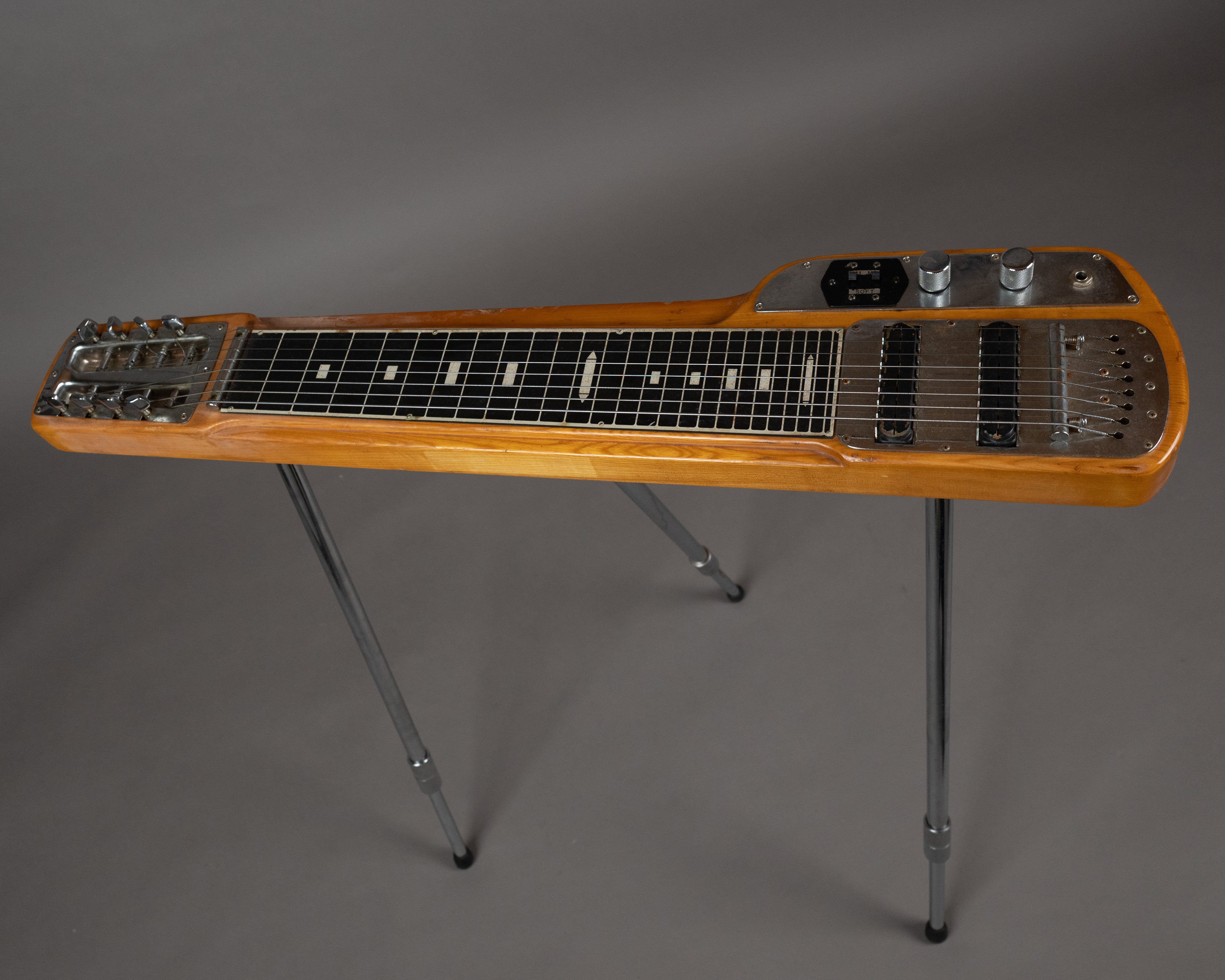 c1970s Guyatone Stringmaster 8 String Lap Steel (Japan, Natural, OHSC and Legs!)