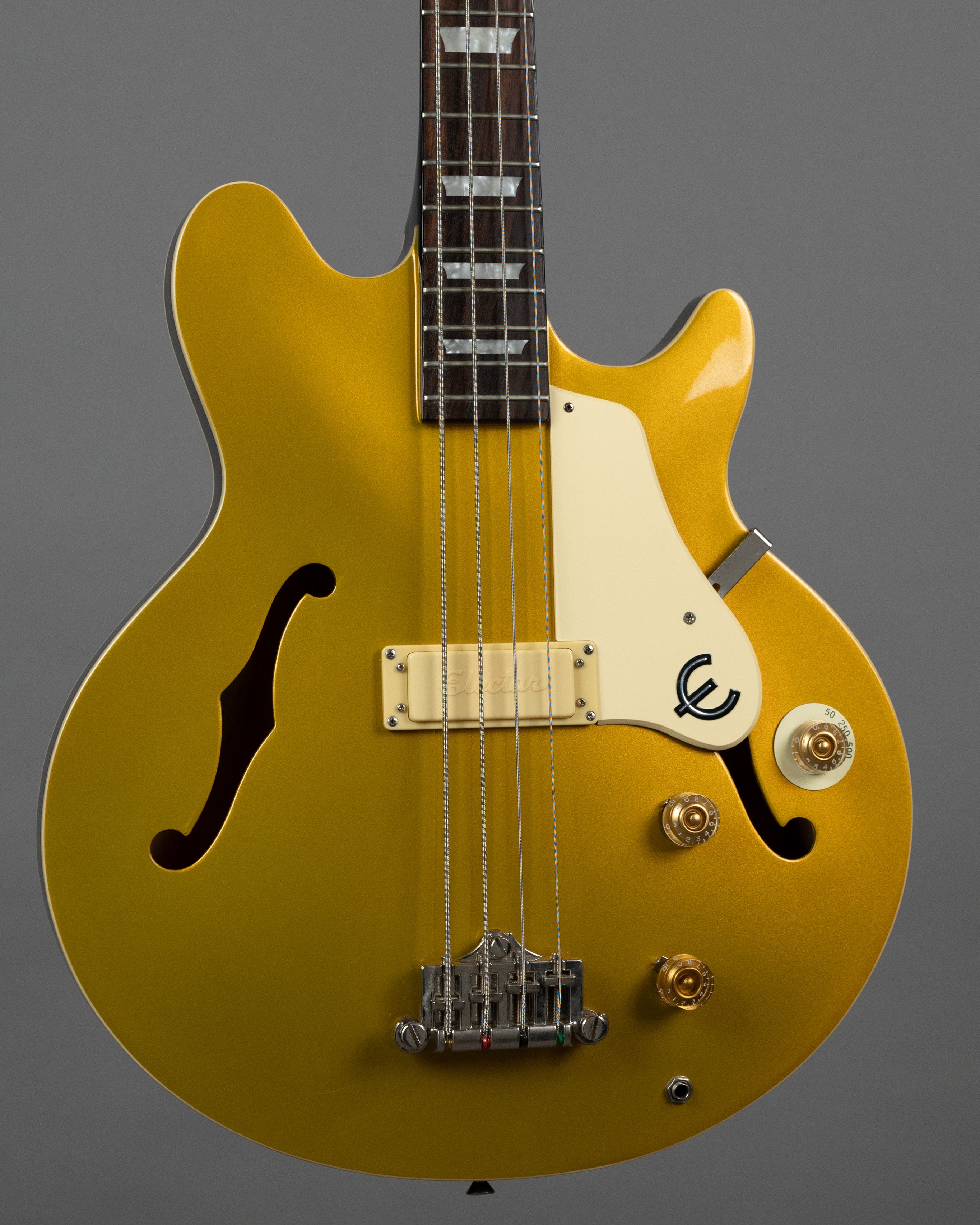 c2020s Epiphone Jack Casady Bass (China, Metallic Gold, Epiphone HC)