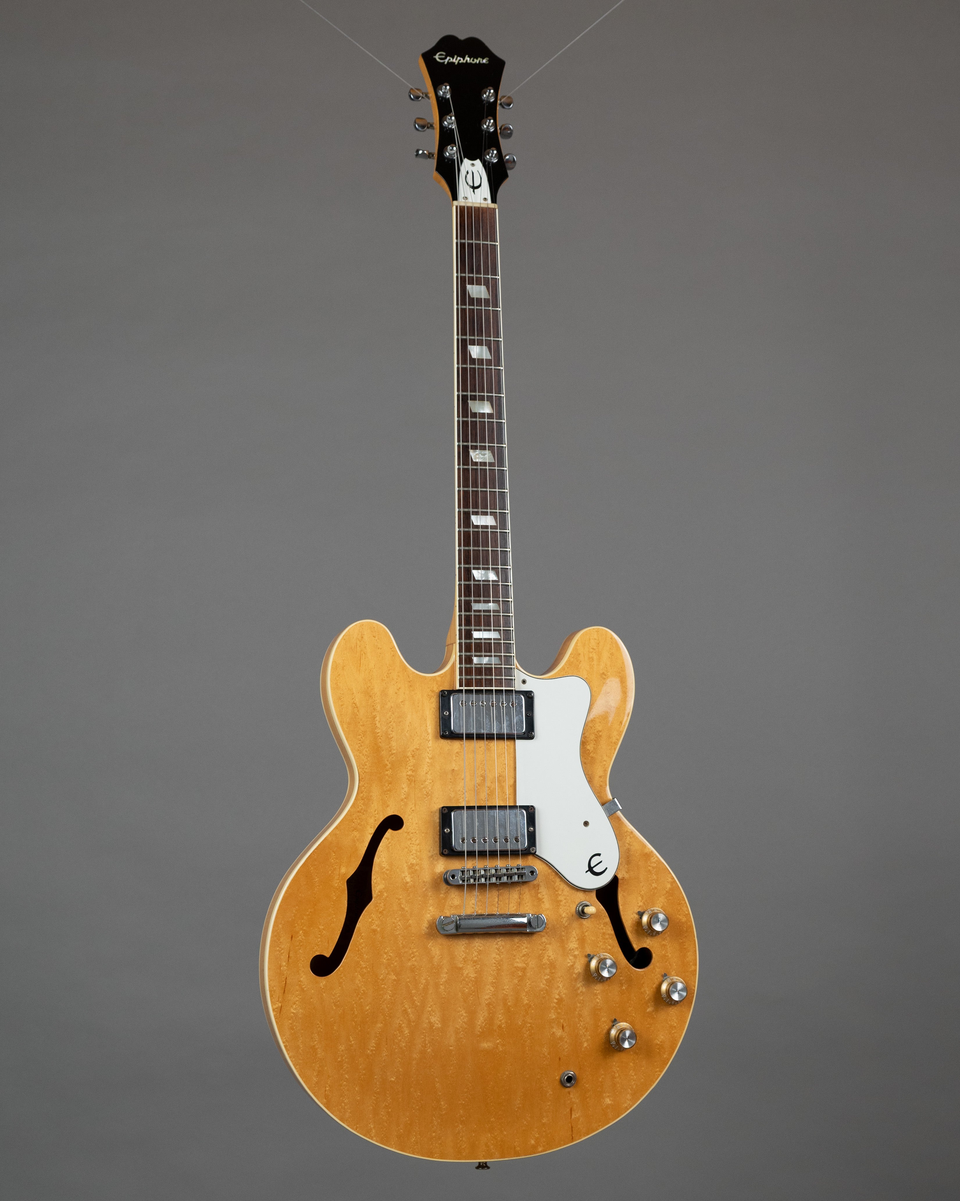 1986 Epiphone Riviera (Japan, Natural, OHSC)