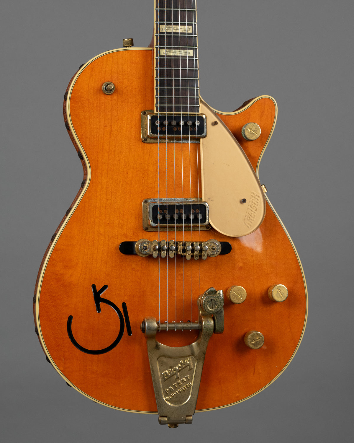 2010 Gretsch G6130W Round-Up Cowboy 'Jet' (Japan, Orange Stain, HSC)