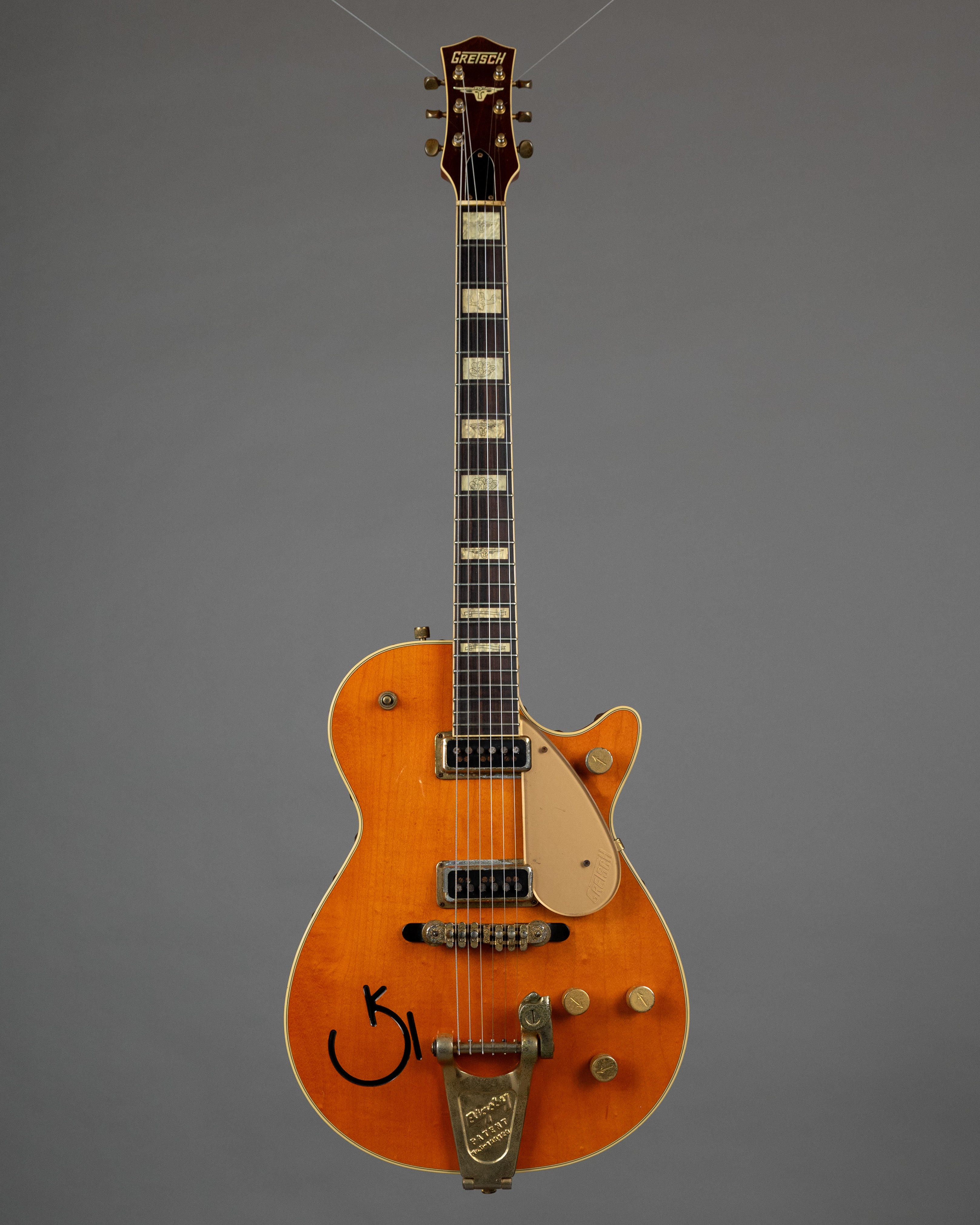 2010 Gretsch G6130W Round-Up Cowboy 'Jet' (Japan, Orange Stain, HSC)