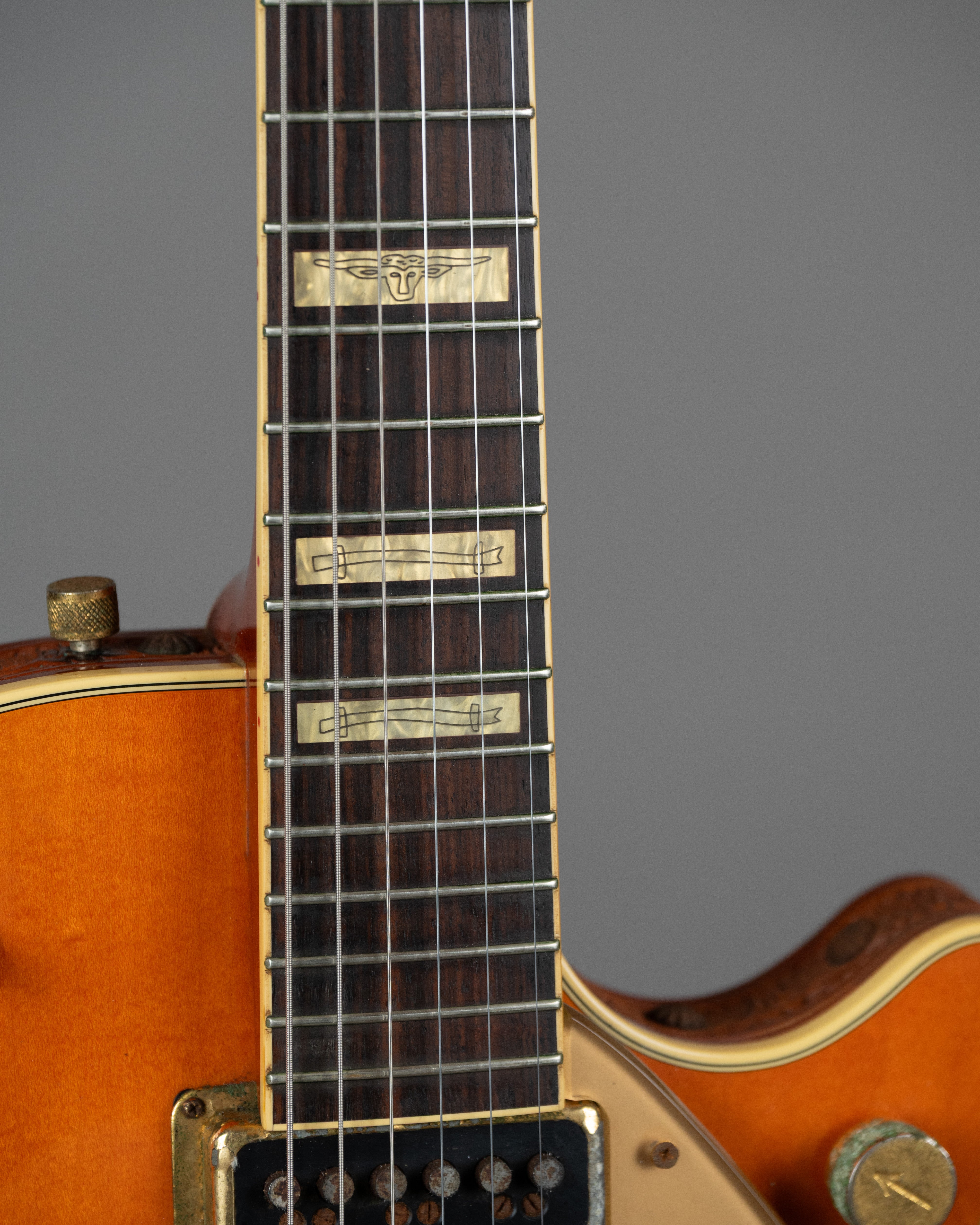 2010 Gretsch G6130W Round-Up Cowboy 'Jet' (Japan, Orange Stain, HSC)