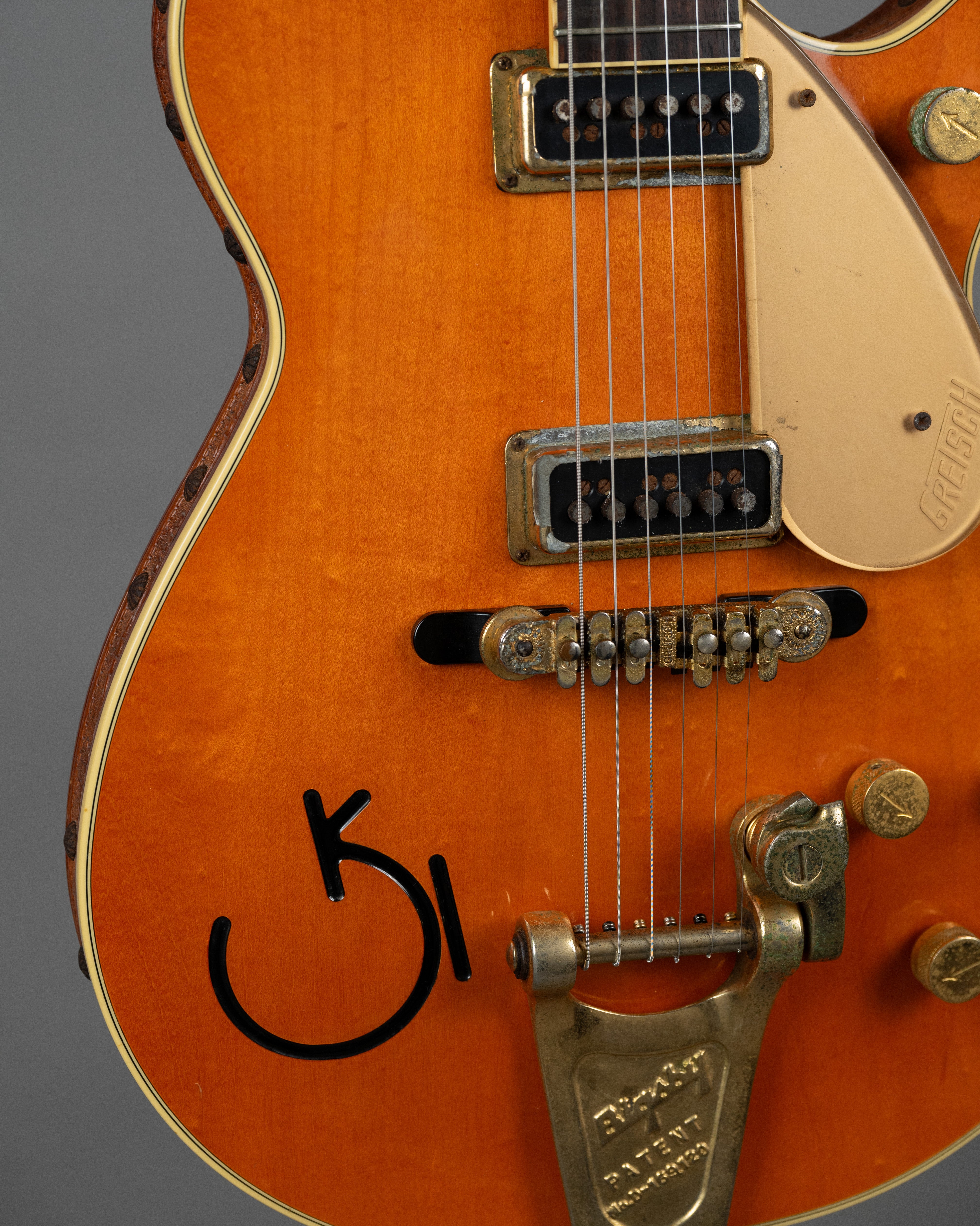 2010 Gretsch G6130W Round-Up Cowboy 'Jet' (Japan, Orange Stain, HSC)