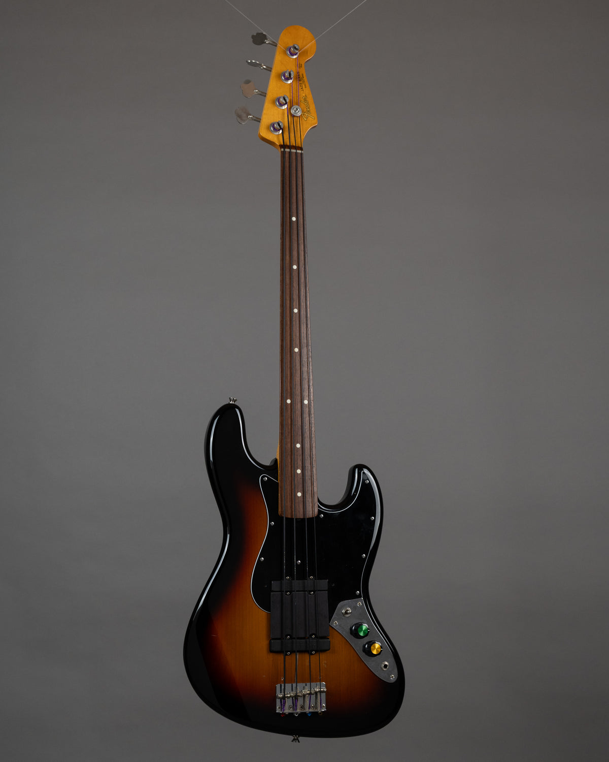 1994 Fender Jazz Bass JB62-FL Lined Fretless MOD (Japan, Bartolini Pickups, Sunburst)*