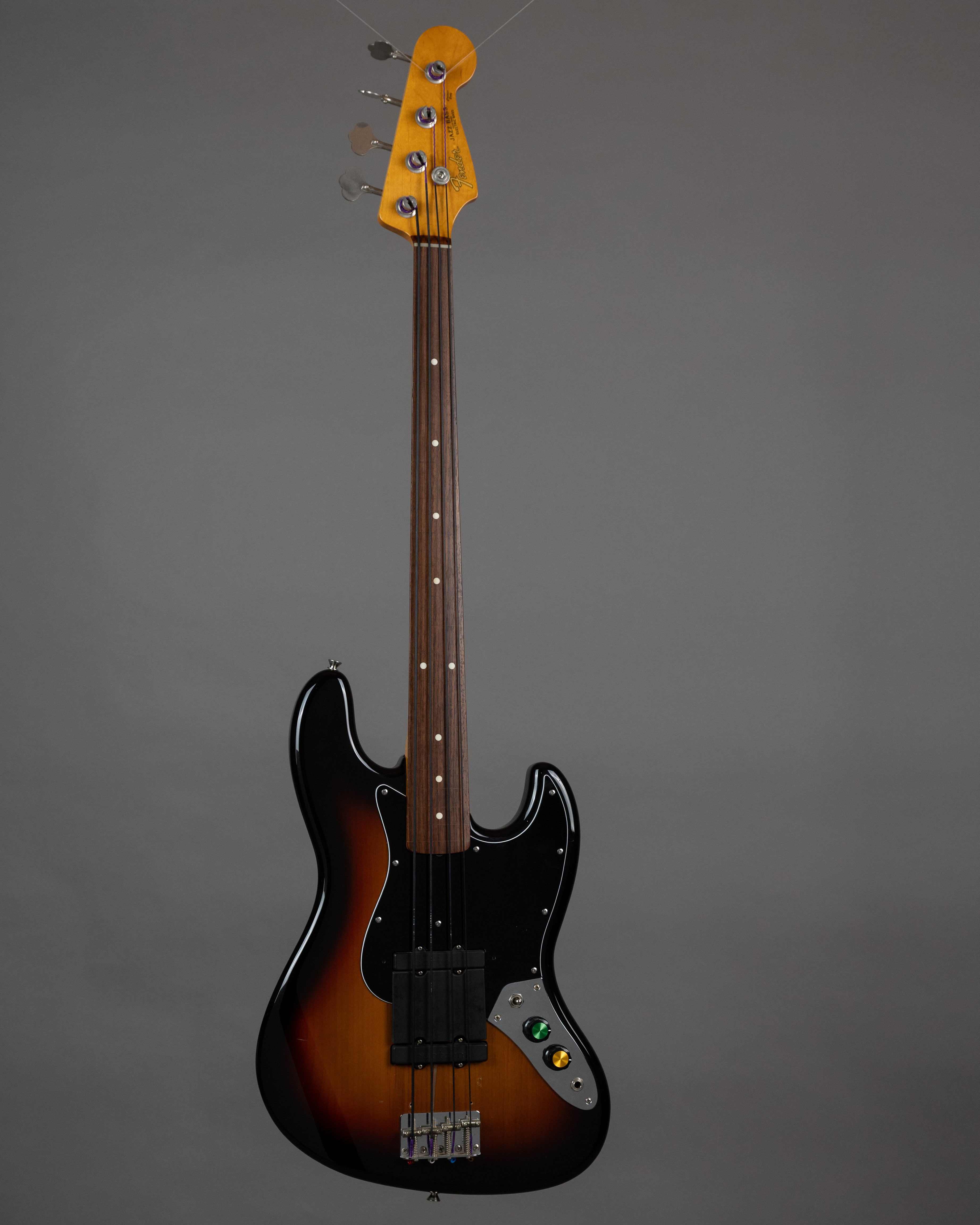 1994 Fender Jazz Bass JB62-FL Lined Fretless MOD (Japan, Bartolini Pic