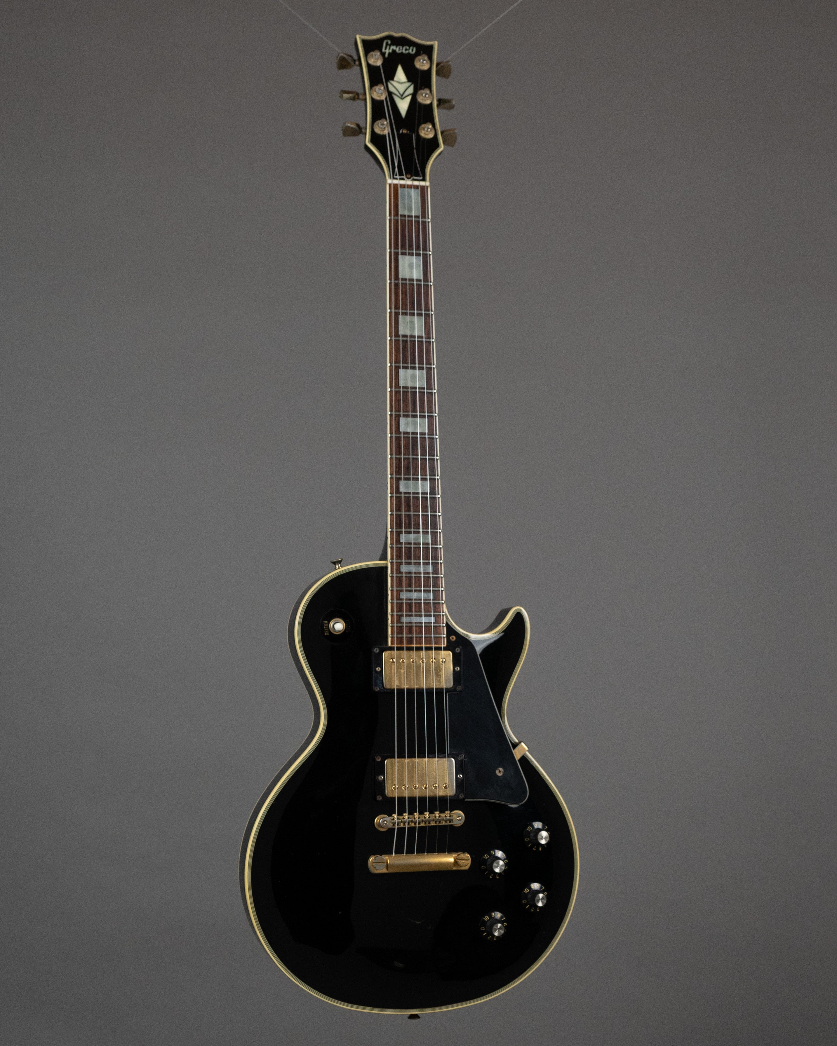 1987 Greco EG-600 Les Paul Custom (Japan, Black, HSC)