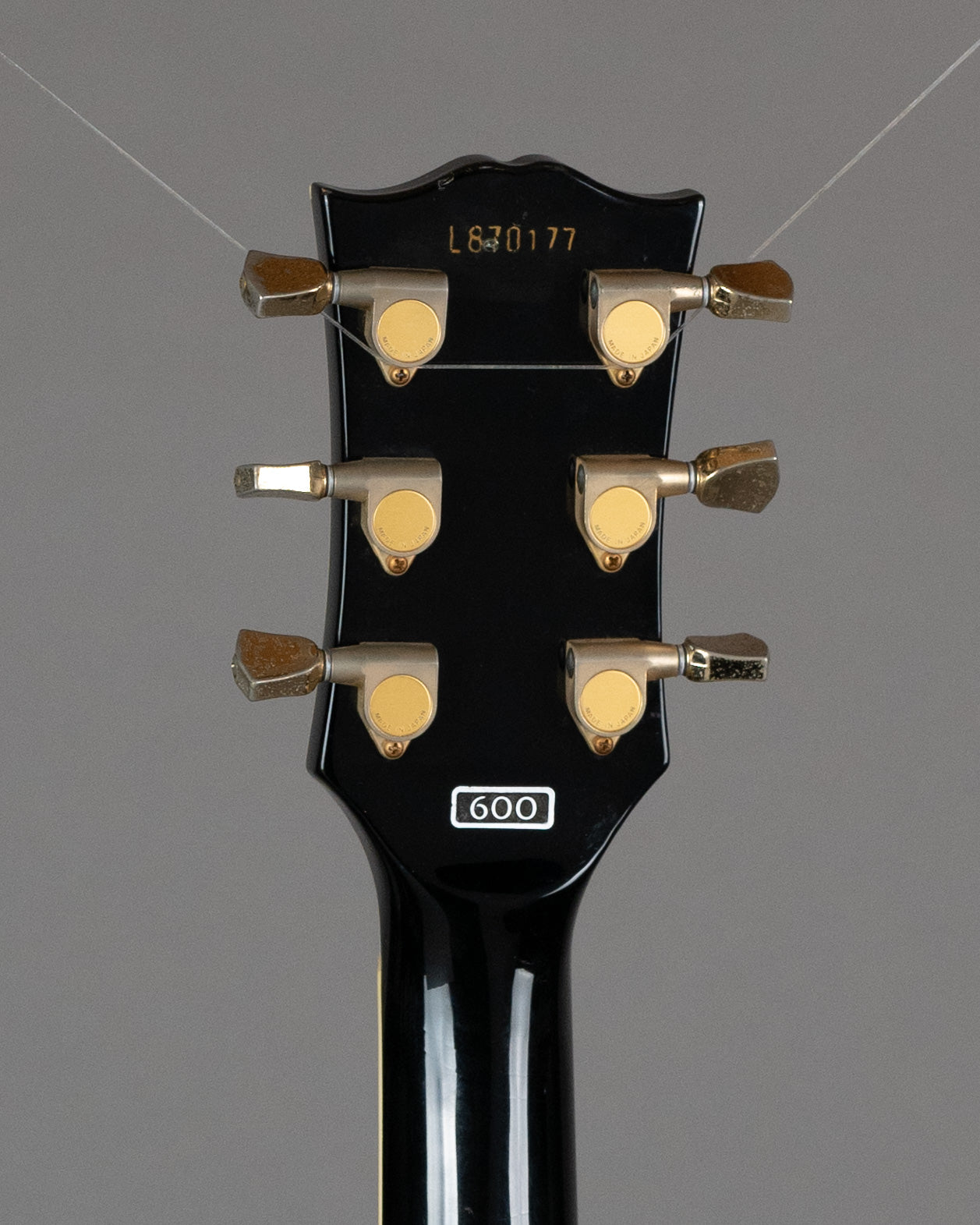1987 Greco EG-600 Les Paul Custom (Japan, Black, HSC)