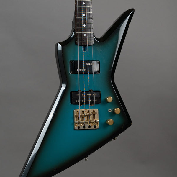 c1980s Aria Pro II ZZB Deluxe MOD (Japan, Teal Burst, Gig Bag)*