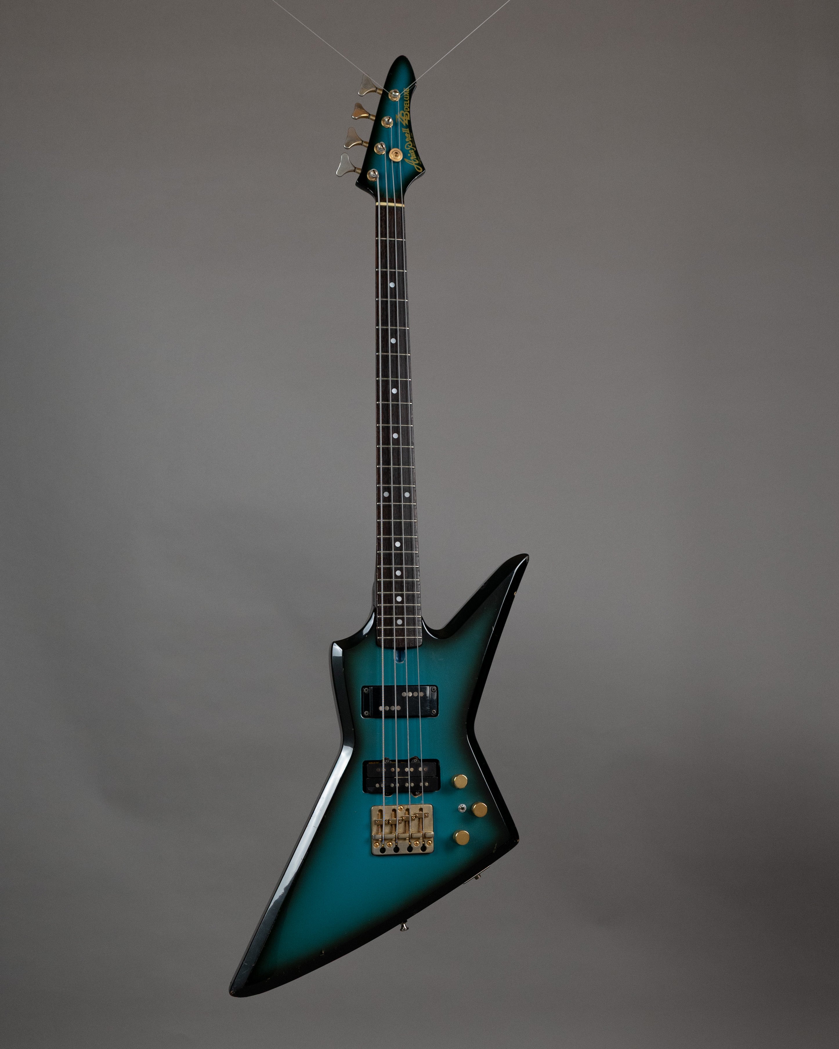 c1980s Aria Pro II ZZB Deluxe MOD (Japan, Teal Burst, Gig Bag)*