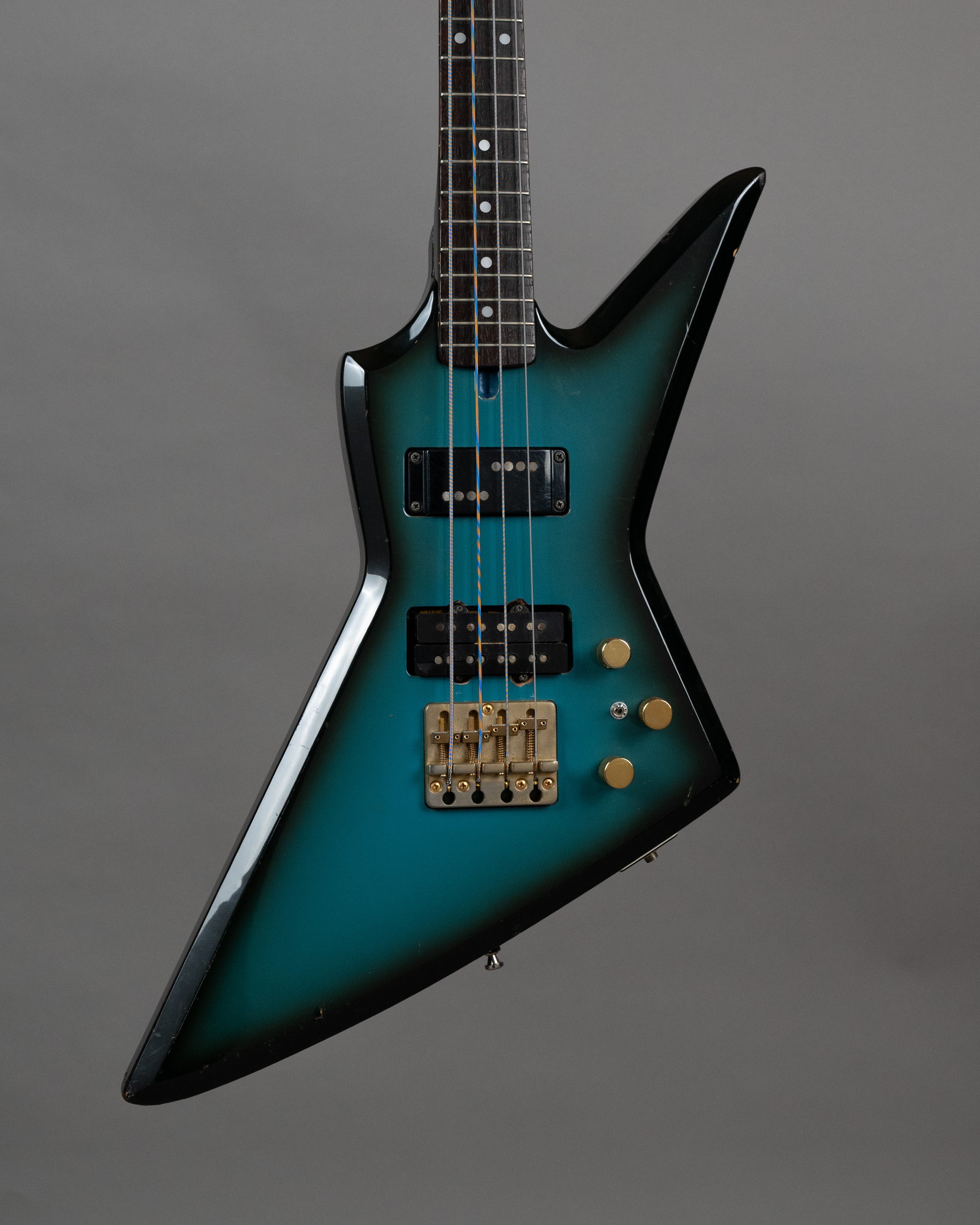 c1980s Aria Pro II ZZB Deluxe MOD (Japan, Teal Burst, Gig Bag)*