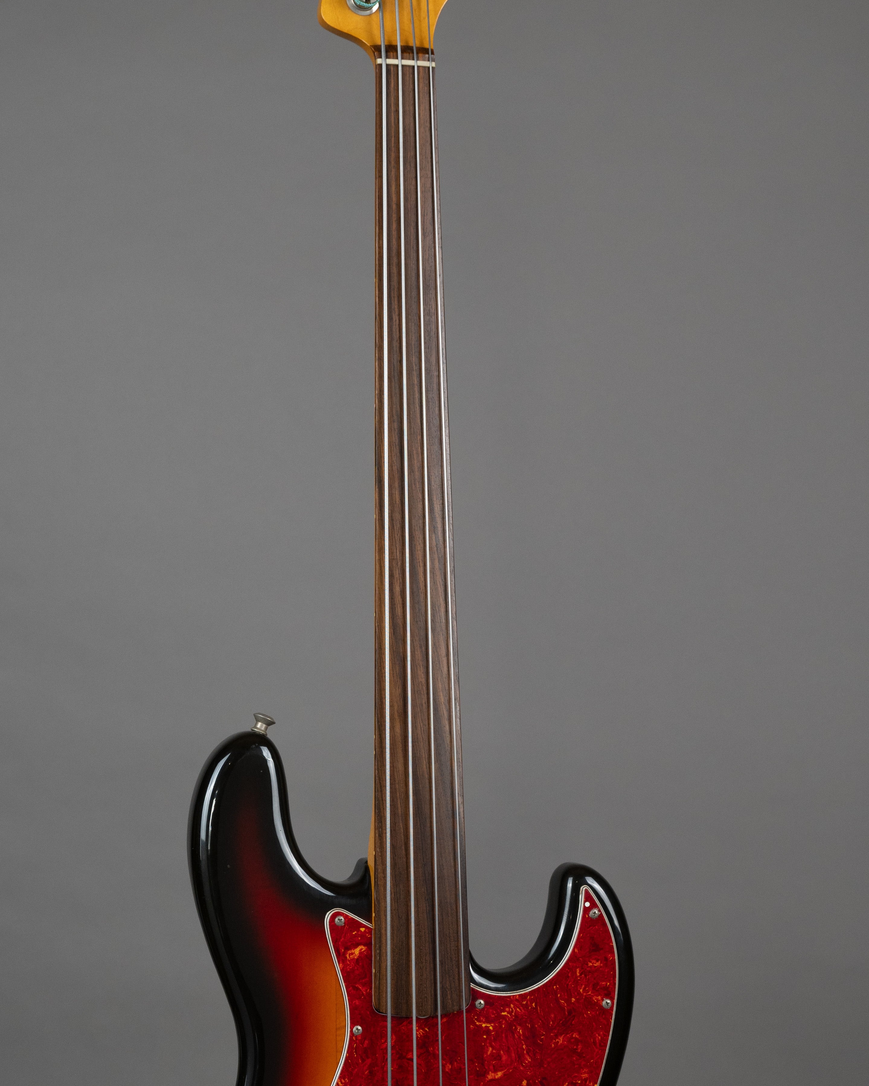 c1989 Fender JB62-60FL Unlined Fretless Jazz Bass (Japan, Sunburst)