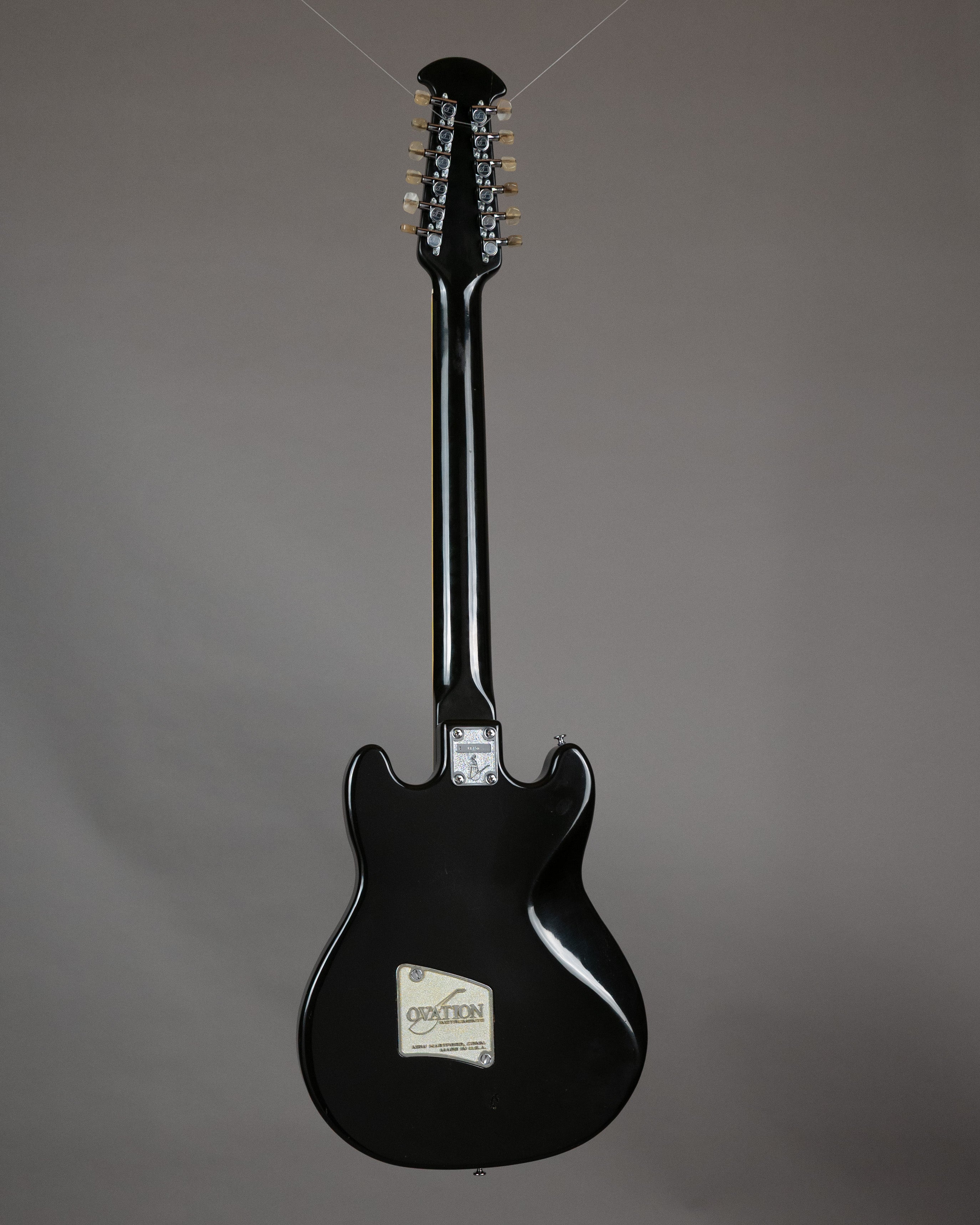 1979 Ovation Preacher Deluxe 12-String (USA, Black, OHSC)