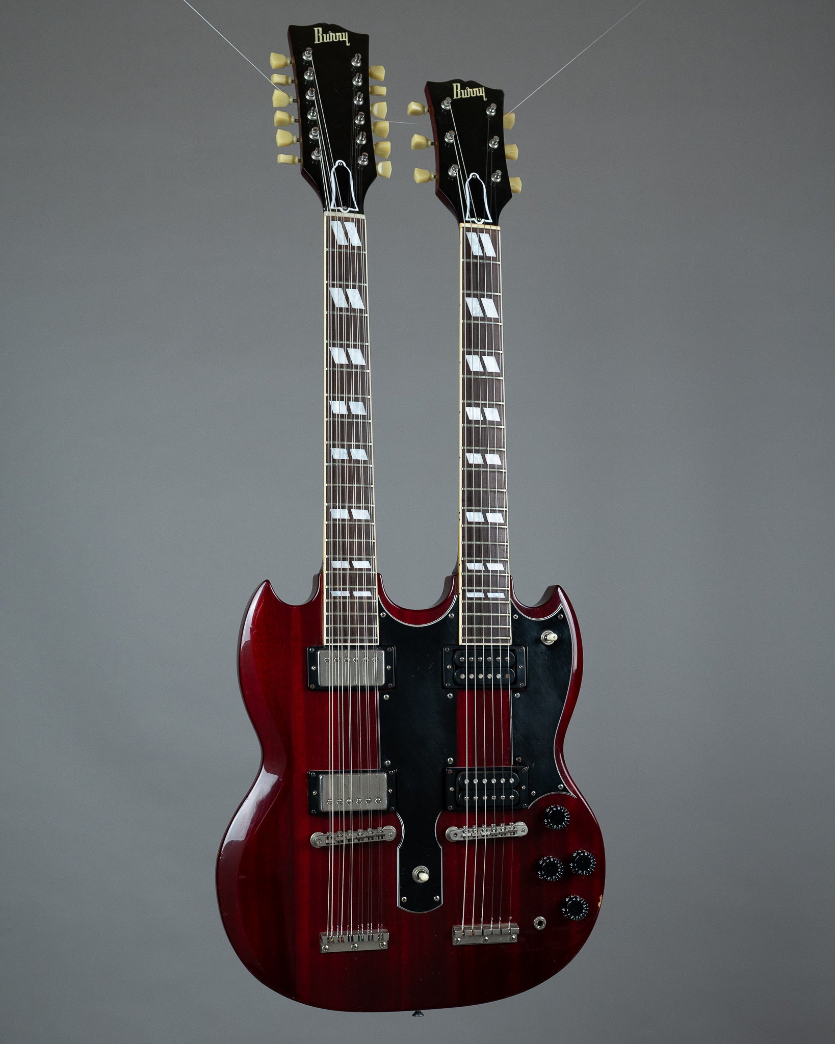 c1985 Burny SG-140JP 'EDS-1275' SG Double Neck (Japan, Cherry, OHSC)