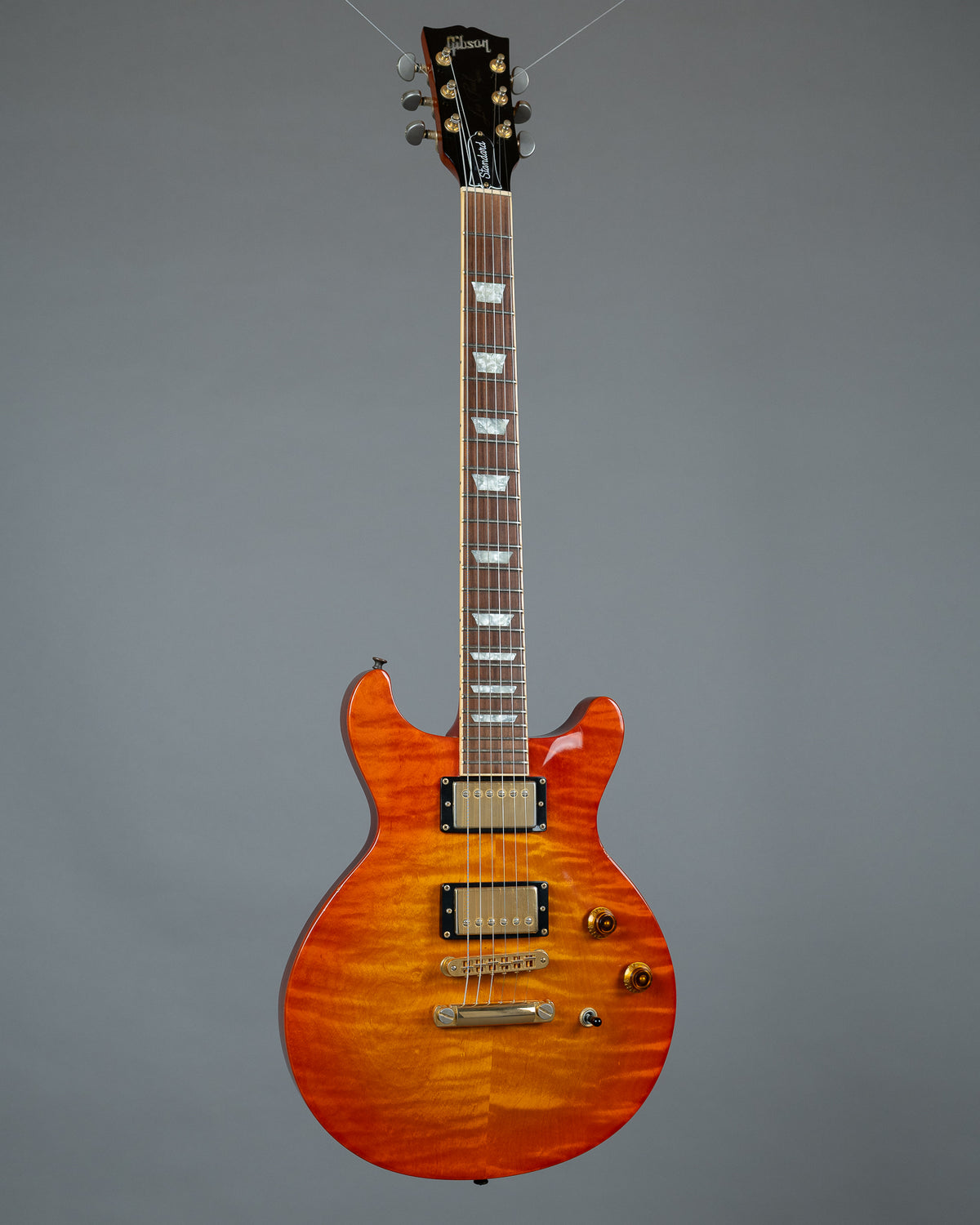 1998 Gibson Les Paul Standard DC Double Cut Plus Top (USA, Tangerine Burst, OHSC)