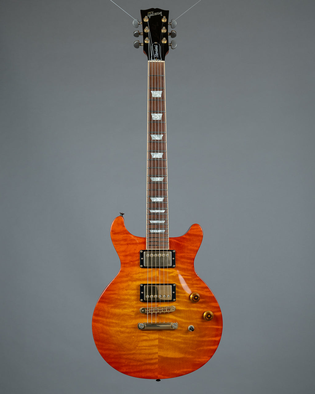 1998 Gibson Les Paul Standard DC Double Cut Plus Top (USA, Tangerine Burst, OHSC)
