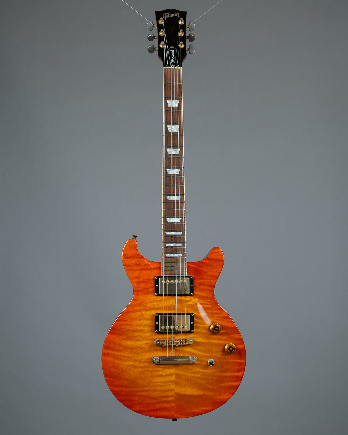 1998 Gibson Les Paul Standard DC Double Cut Plus Top (USA, Tangerine Burst, OHSC)