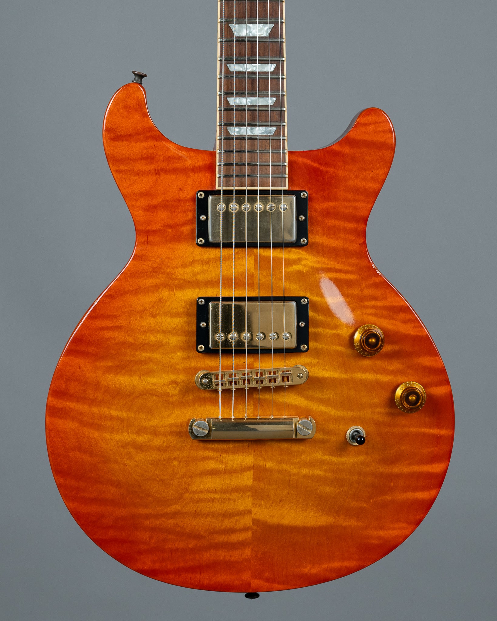 1998 Gibson Les Paul Standard DC Double Cut Plus Top (USA, Tangerine Burst, OHSC)