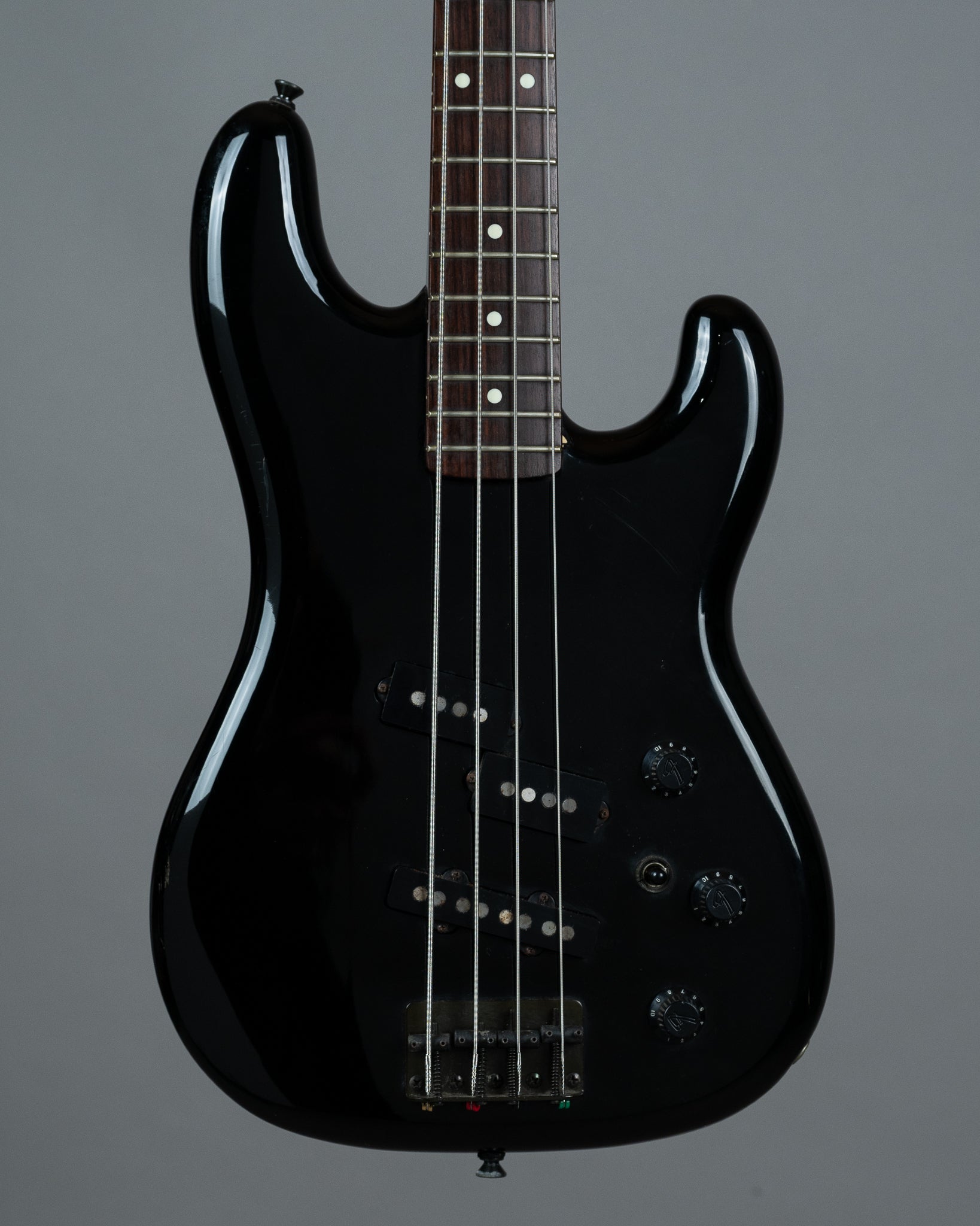 1985 Fender PJ-535 'Boxer' Jazz Bass Special (Japan, Medium Scale, Black)