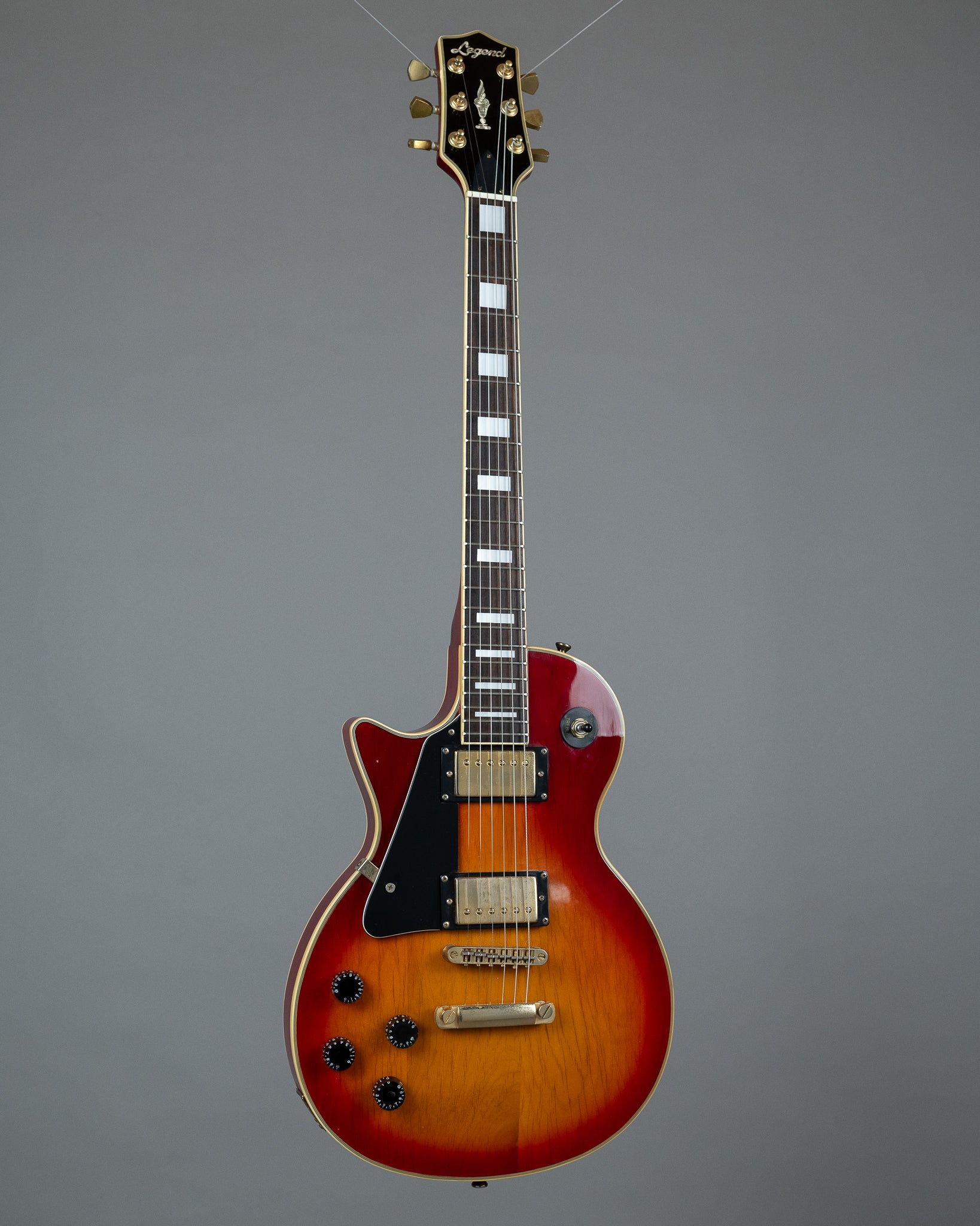 c1980s Legend LP Left Handed (Canada, Cherry Red, HSC)