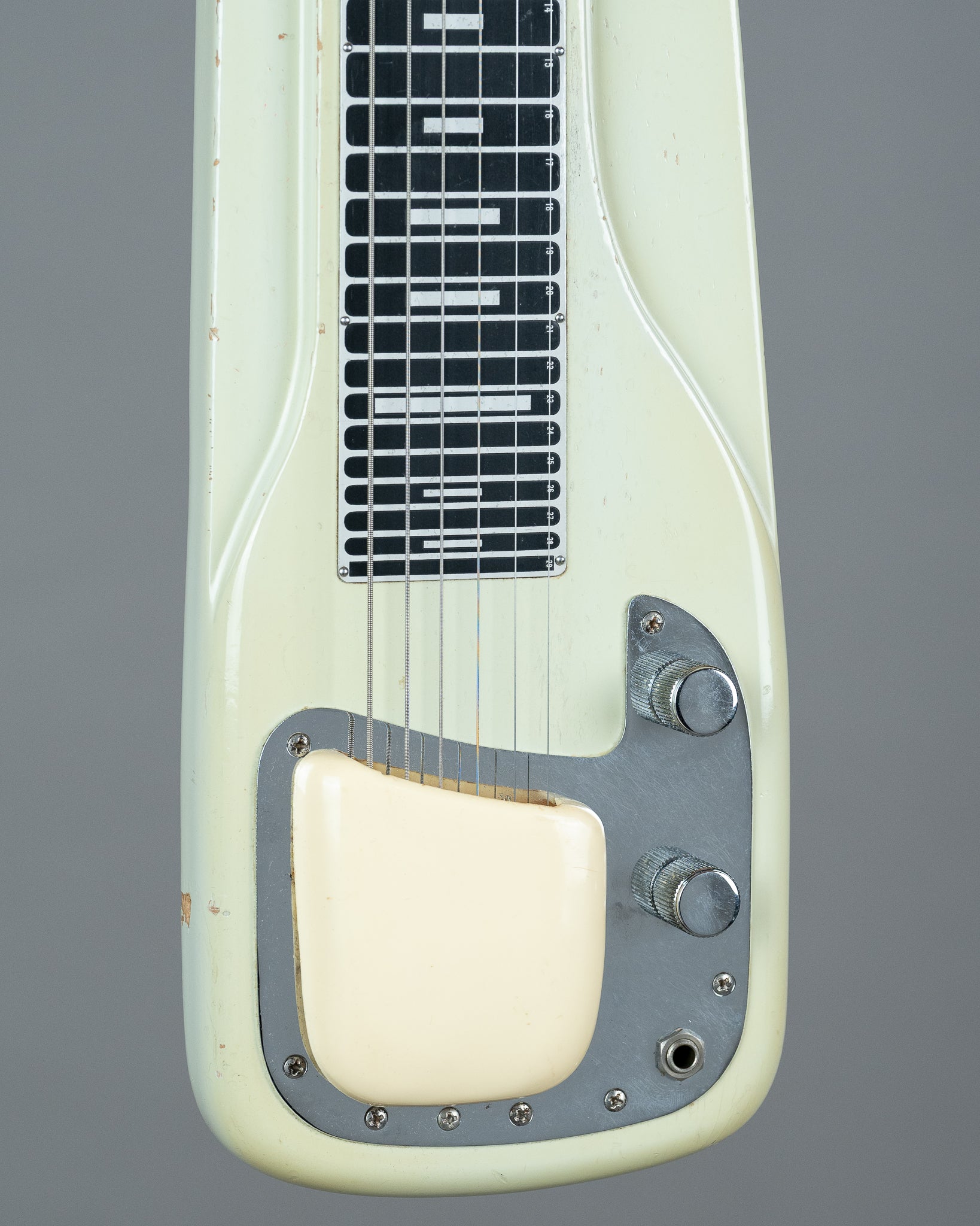 1960 Fender/White Studio Deluxe Lapsteel (USA, White, Legs, OHSC)