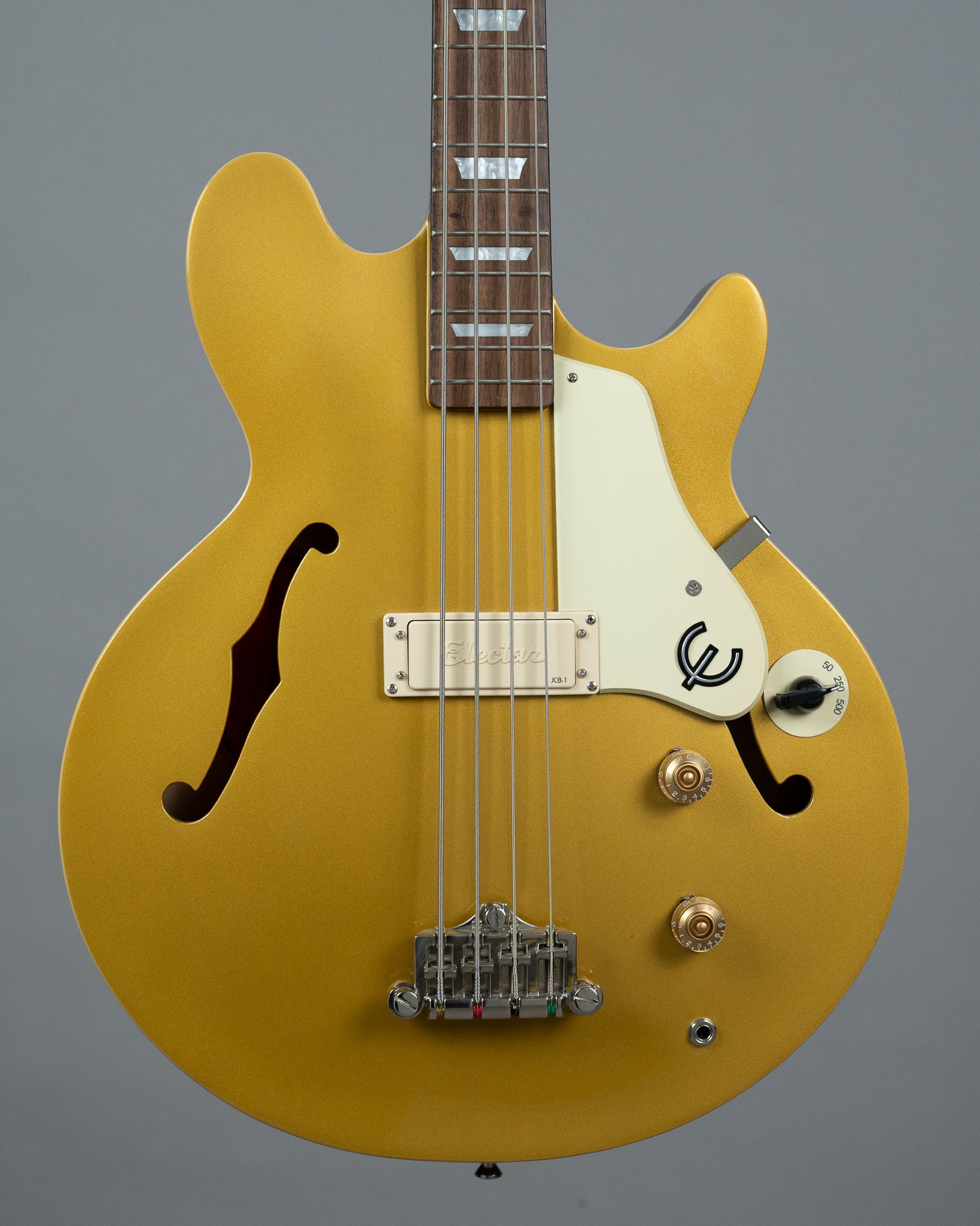 2020 Epiphone Jack Casady Bass (China, Metallic Gold, OHSC)