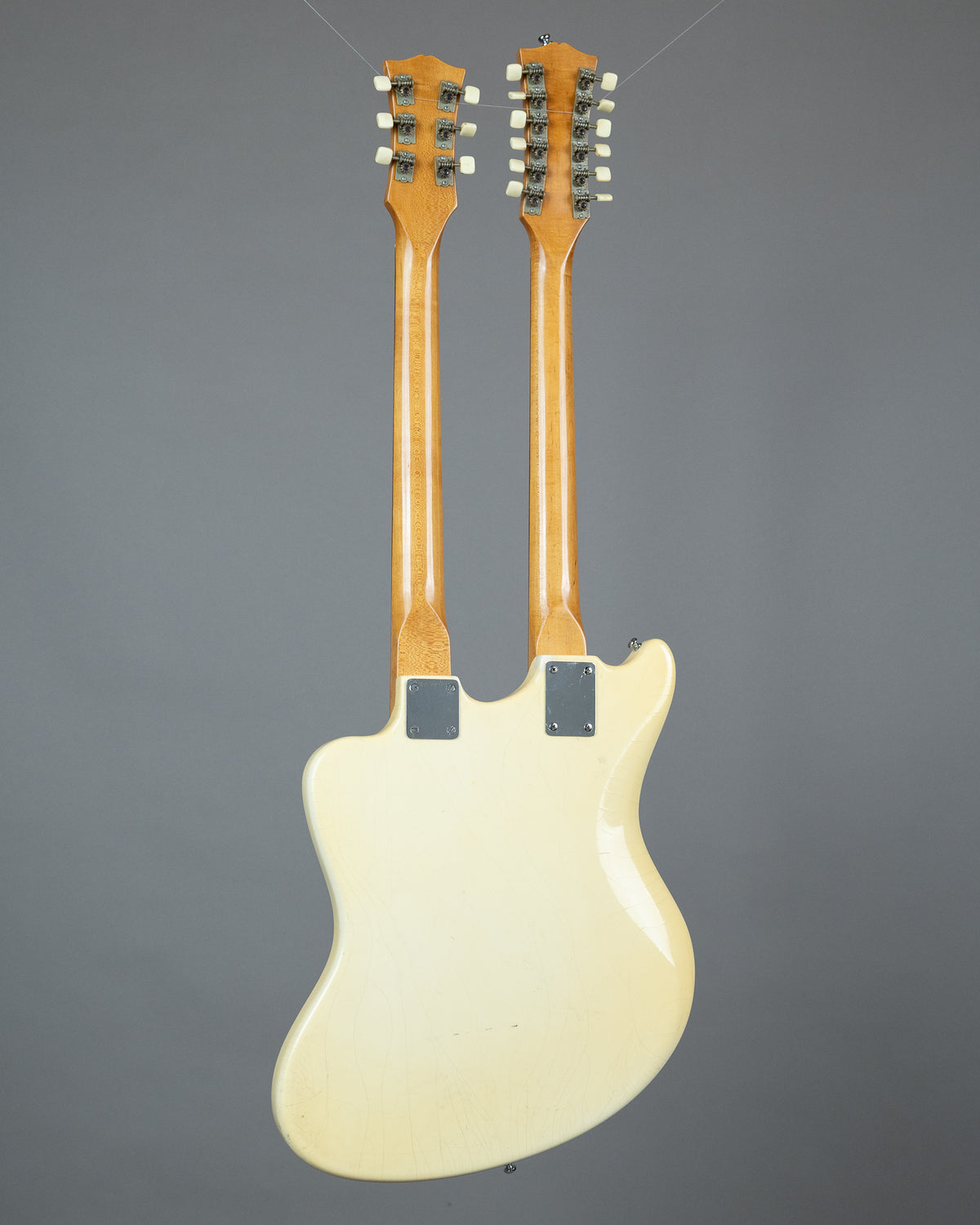 c1965 Uni Tone (Astro Tone / Guyatone) Double Neck (Japan, White, OHSC)