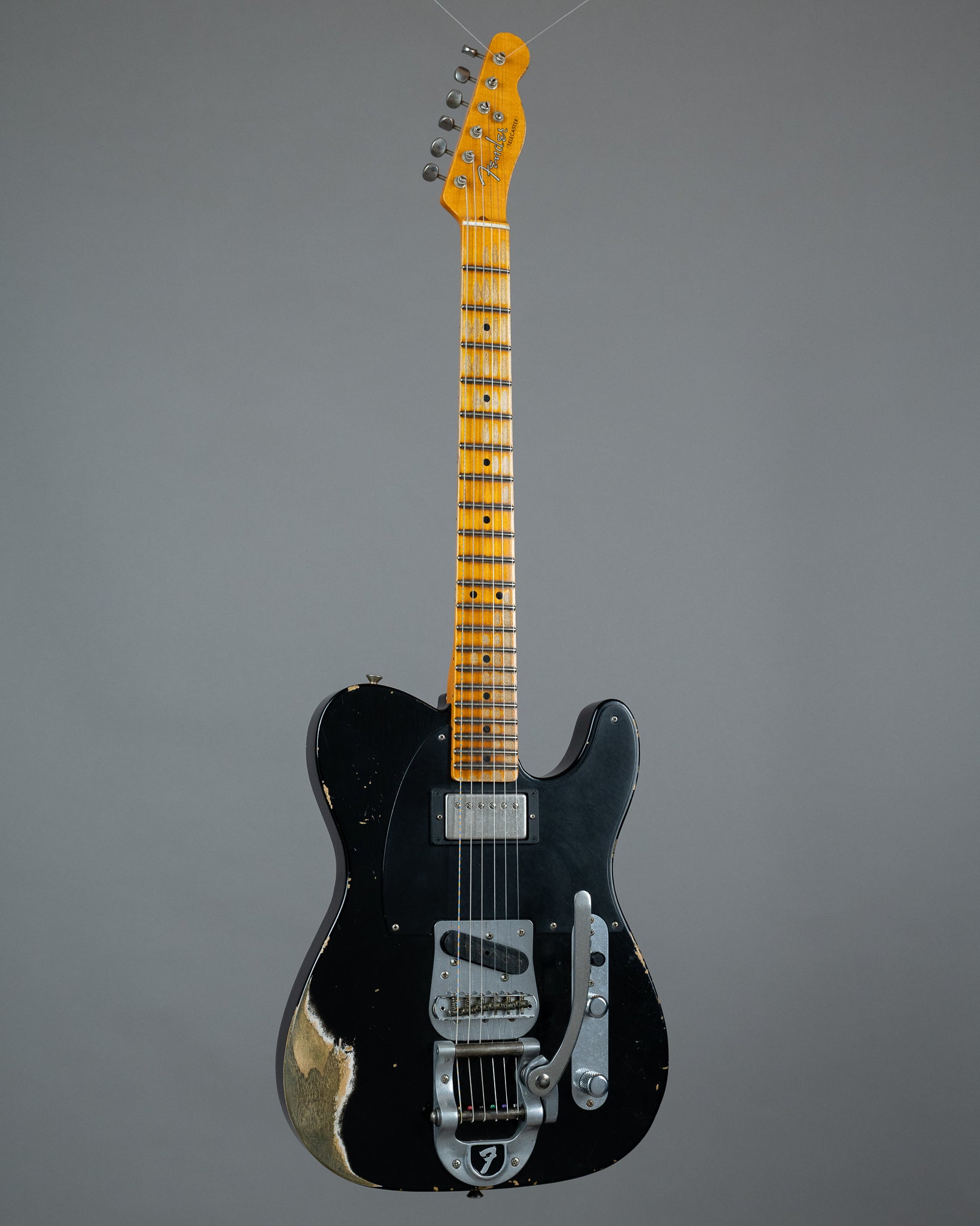 2019 Fender Custom Shop Telecaster Vibra 50s Style Ltd Ed (USA, Black, OHSC)