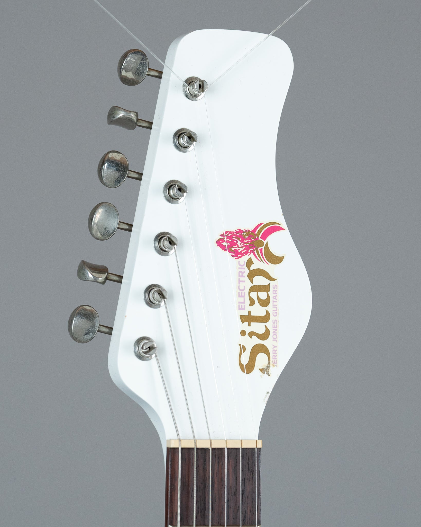 c2000s Jerry Jones Electric Sitar (USA, White Crackle, OHSC)