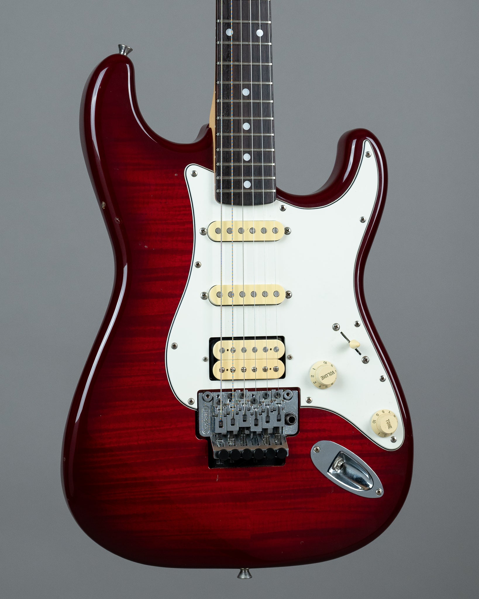 c1994 Fender Squier Series FEII (Japan, Foto Flame Red)