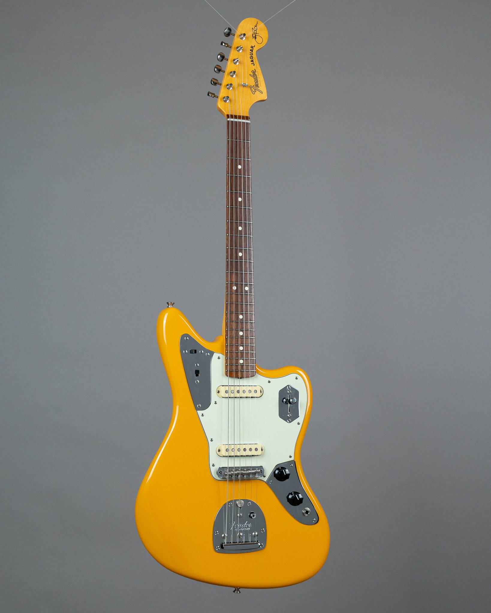 2022 Fender Limited Colour Johnny Marr Jaguar (USA, Fever Dream Yellow, OHSC and papers)