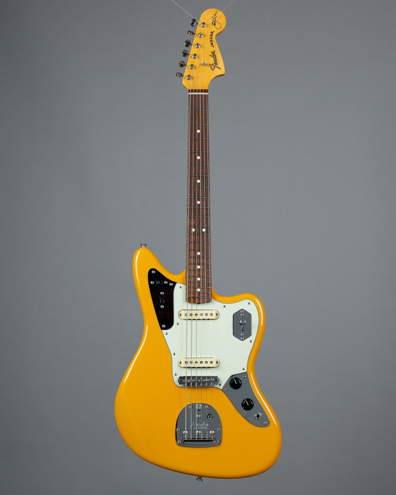 2022 Fender Limited Colour Johnny Marr Jaguar (USA, Fever Dream Yellow, OHSC and papers)