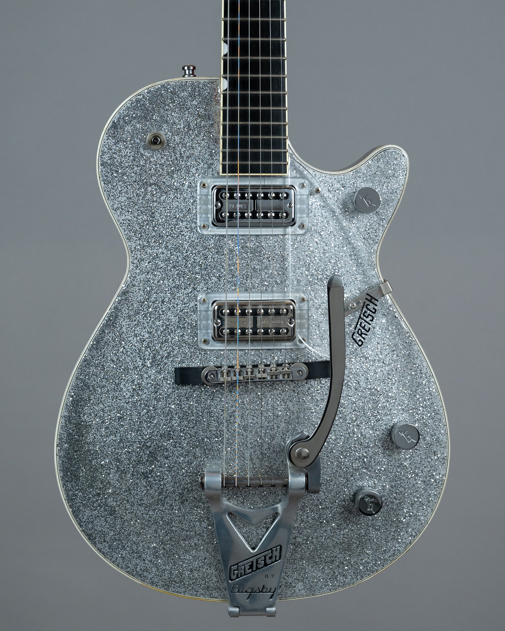 2011 Gretsch G6128-TVP Sparkle Jet (Japan, Silver Sparkle, OHSC)