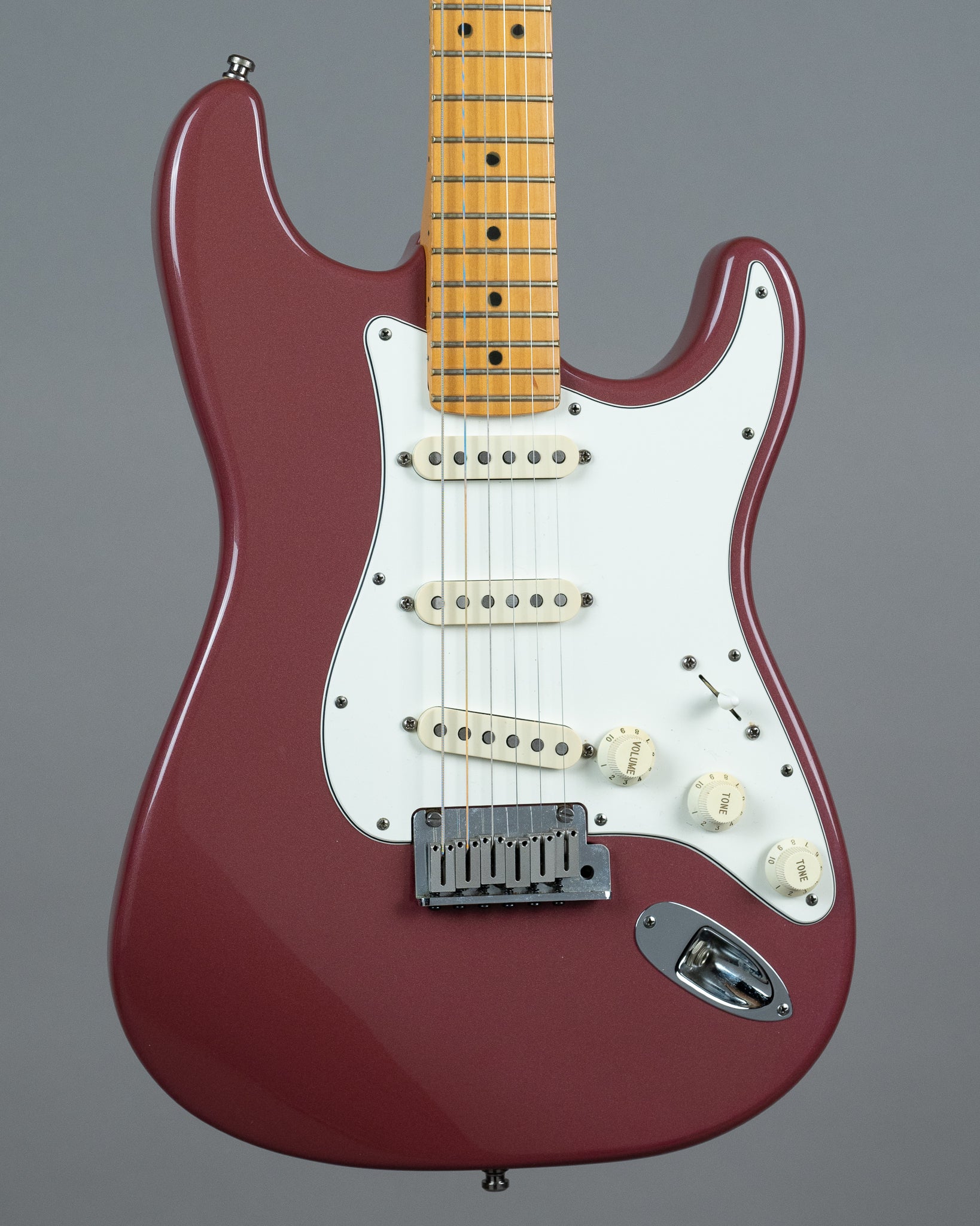 1995 Fender American Standard Stratocaster (USA, Burgundy Mist/Matching Headstock, OHSC)
